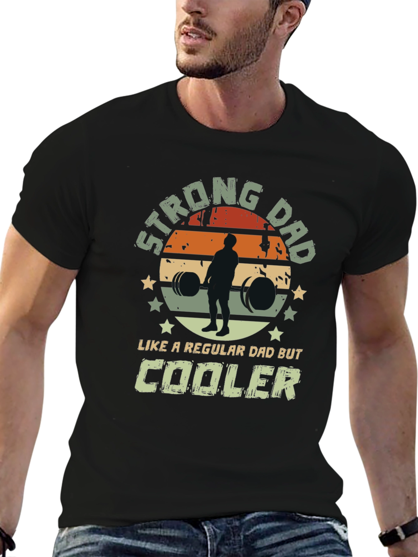 Strong Dad T-Shirt: Like A Regular Dad But Cooler