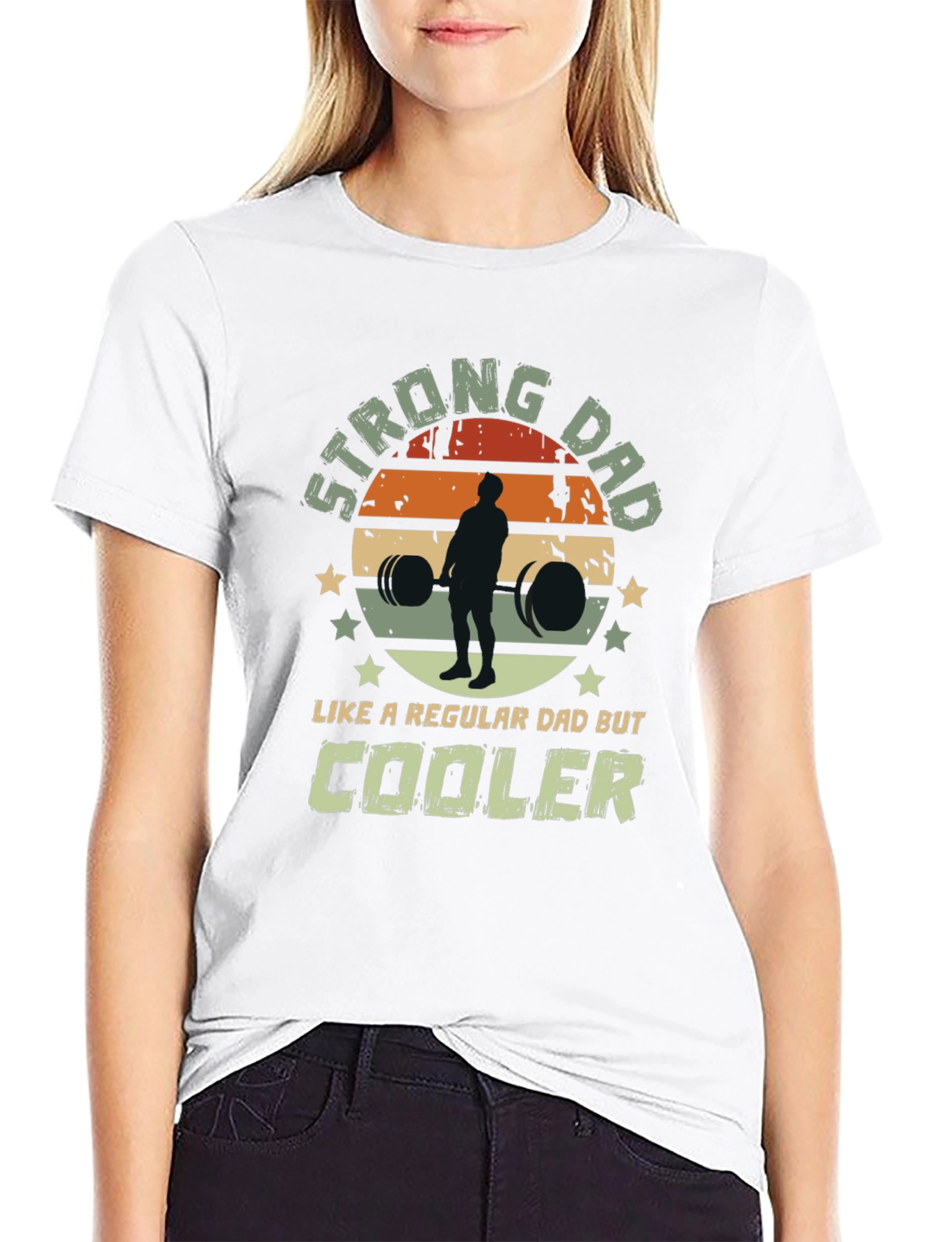 Strong Dad T-Shirt: Like A Regular Dad But Cooler