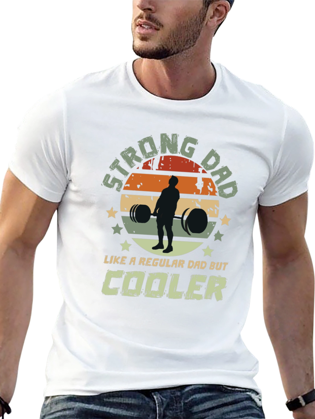 Strong Dad T-Shirt: Like A Regular Dad But Cooler