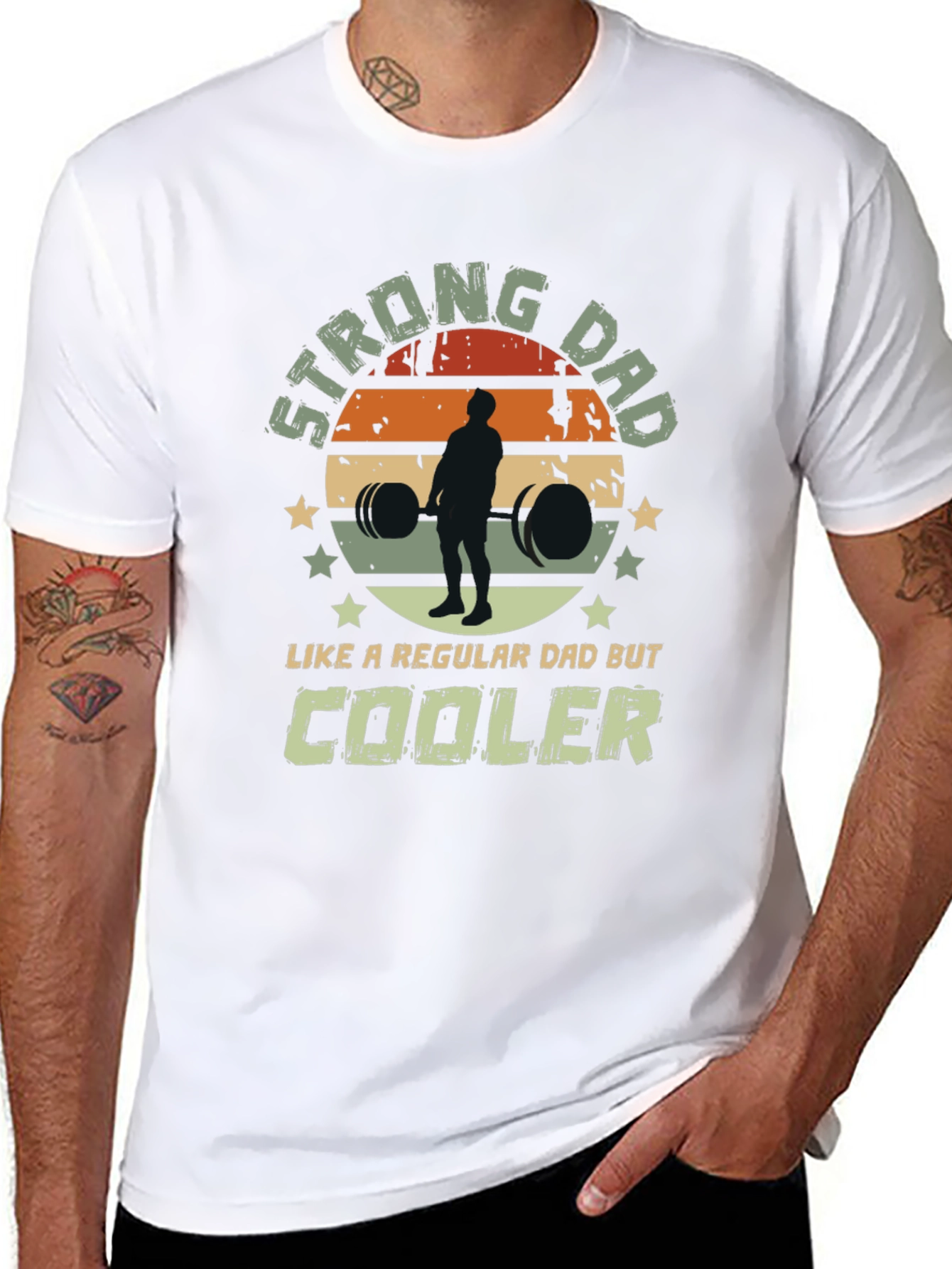 Strong Dad T-Shirt: Like A Regular Dad But Cooler