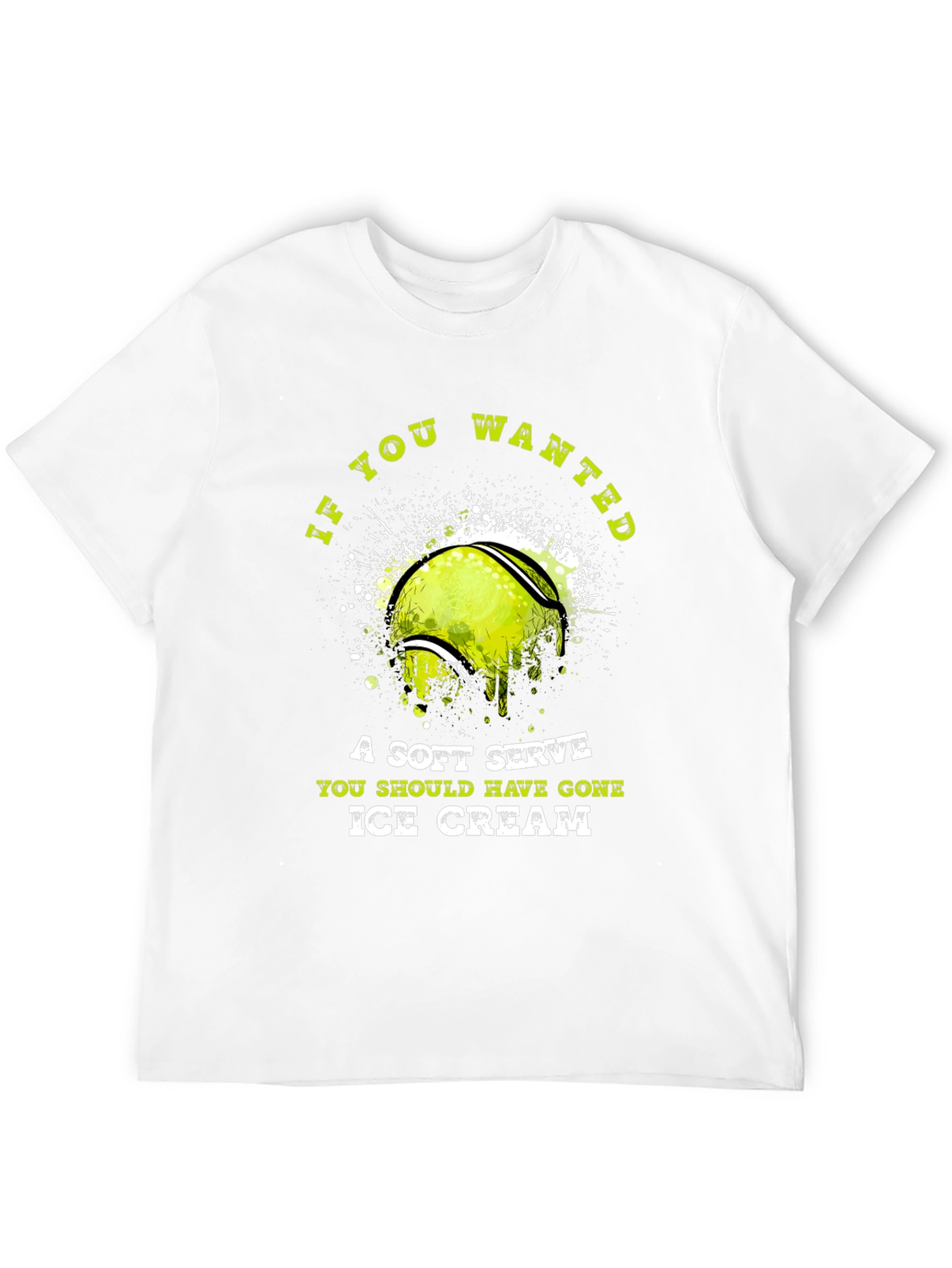 Tennis Soft Serve Ice Cream Graphic T-Shirt
