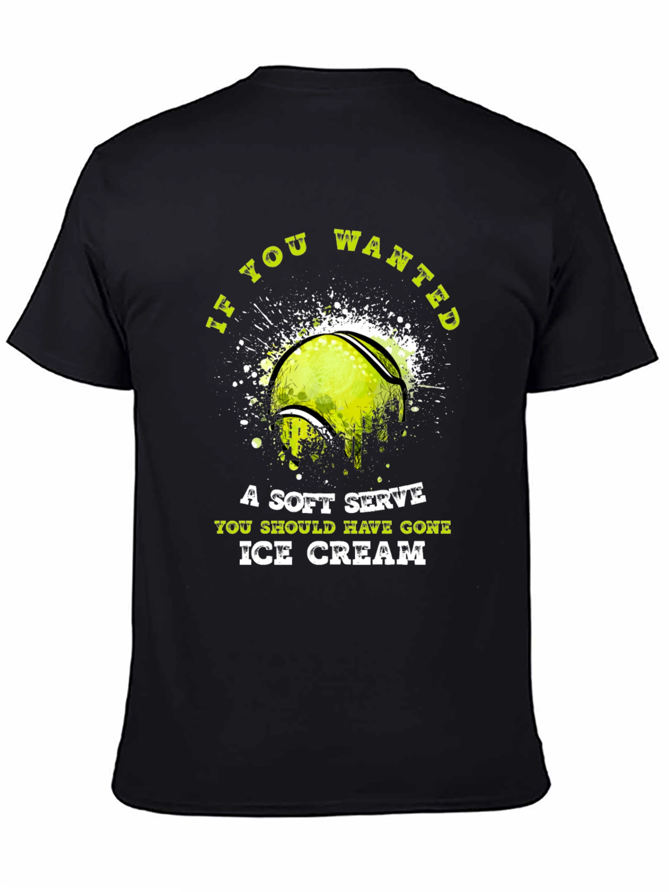 Tennis Soft Serve Ice Cream Graphic T-Shirt
