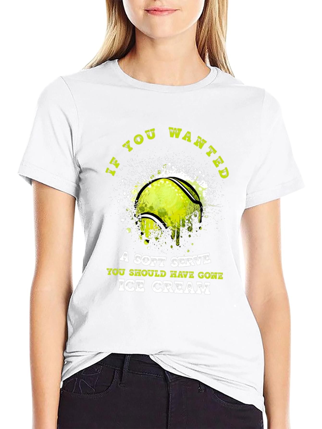 Tennis Soft Serve Ice Cream Graphic T-Shirt