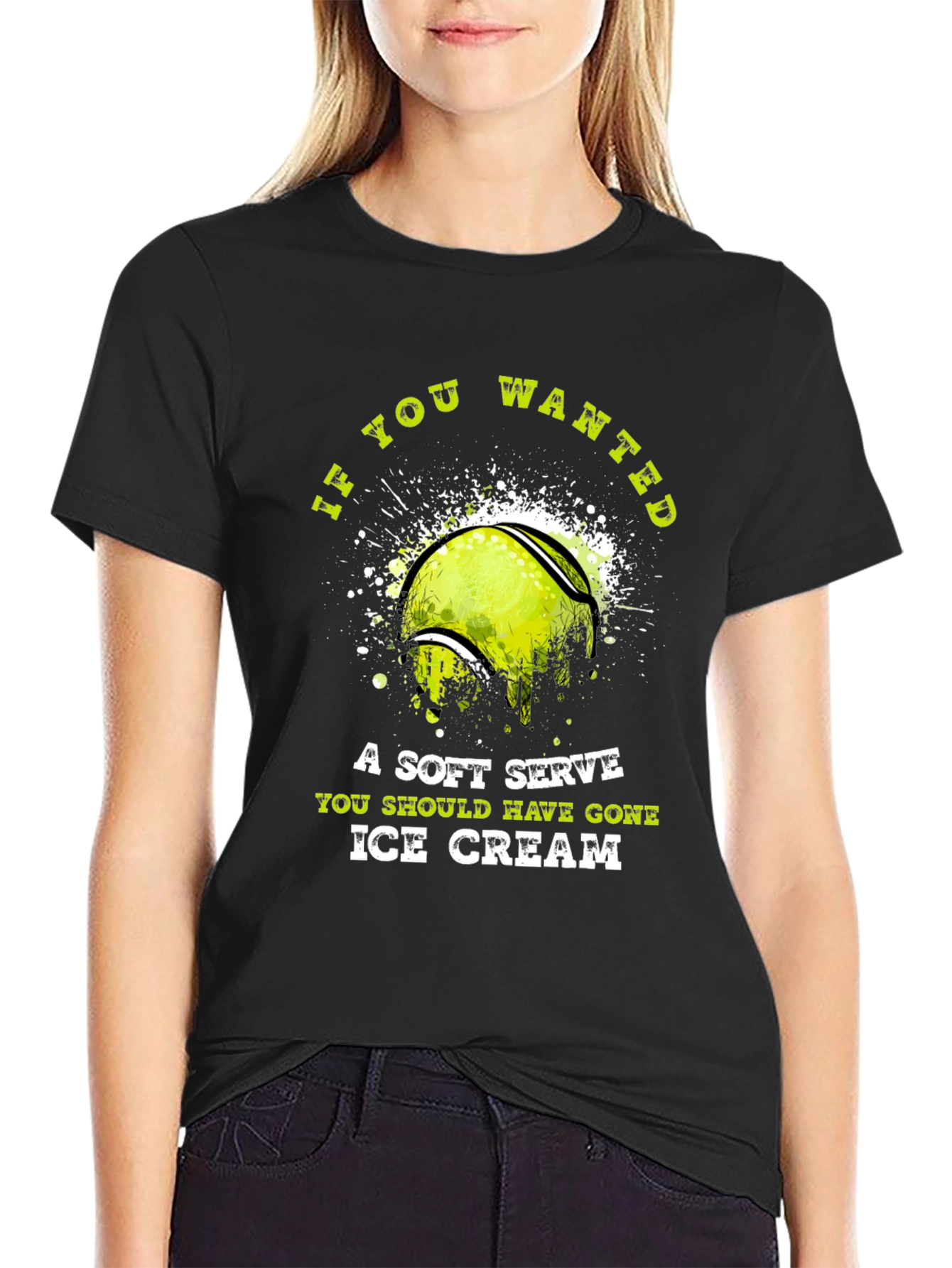 Tennis Soft Serve Ice Cream Graphic T-Shirt