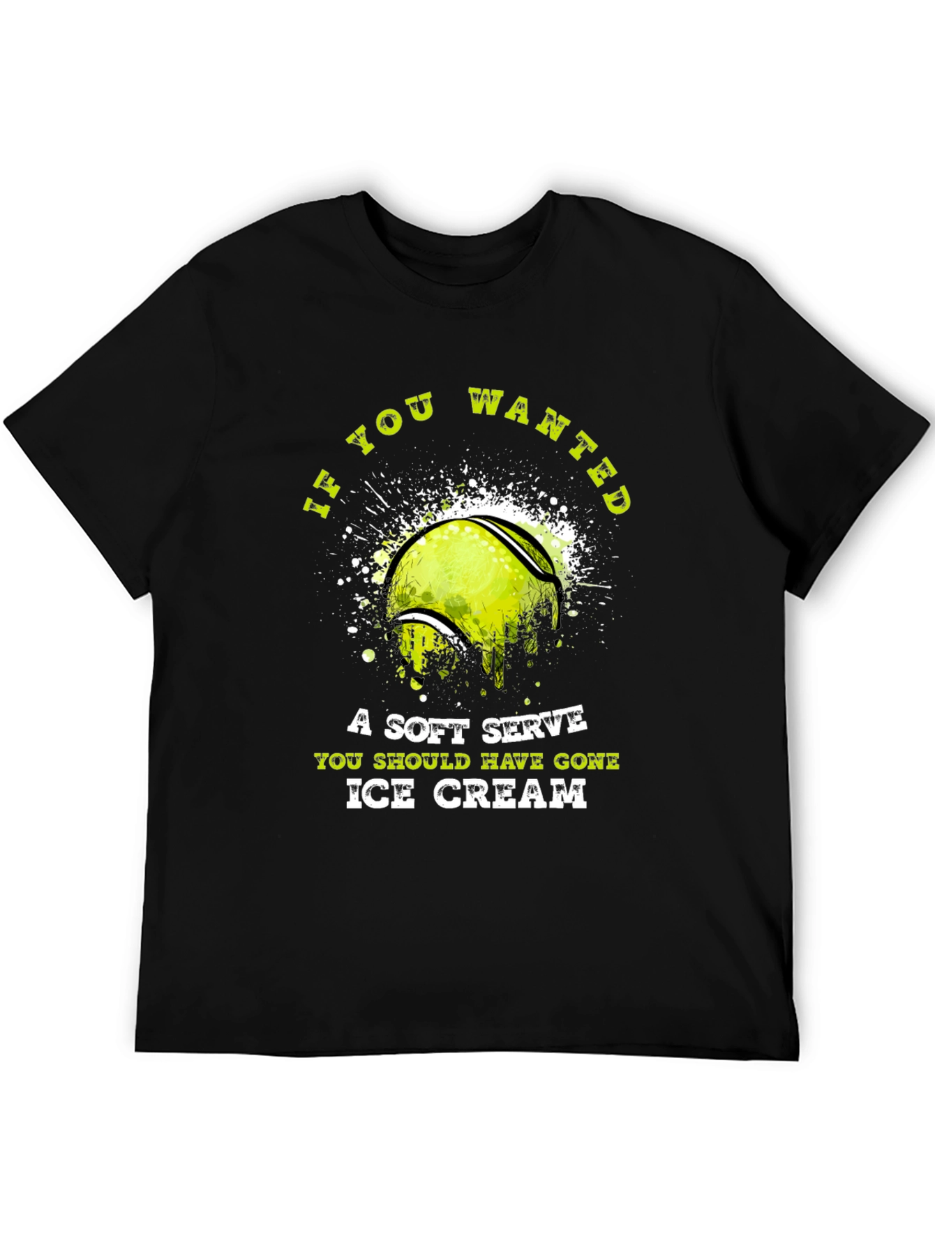 Tennis Soft Serve Ice Cream Graphic T-Shirt