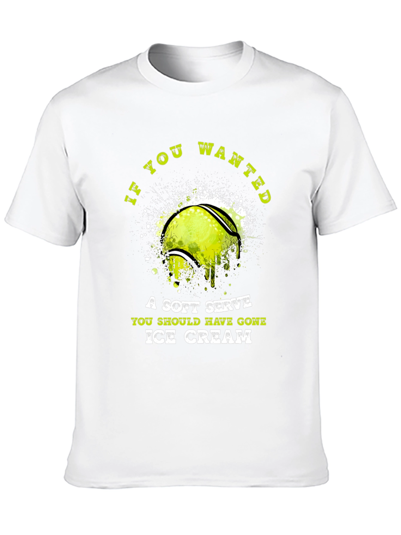 Tennis Soft Serve Ice Cream Graphic T-Shirt