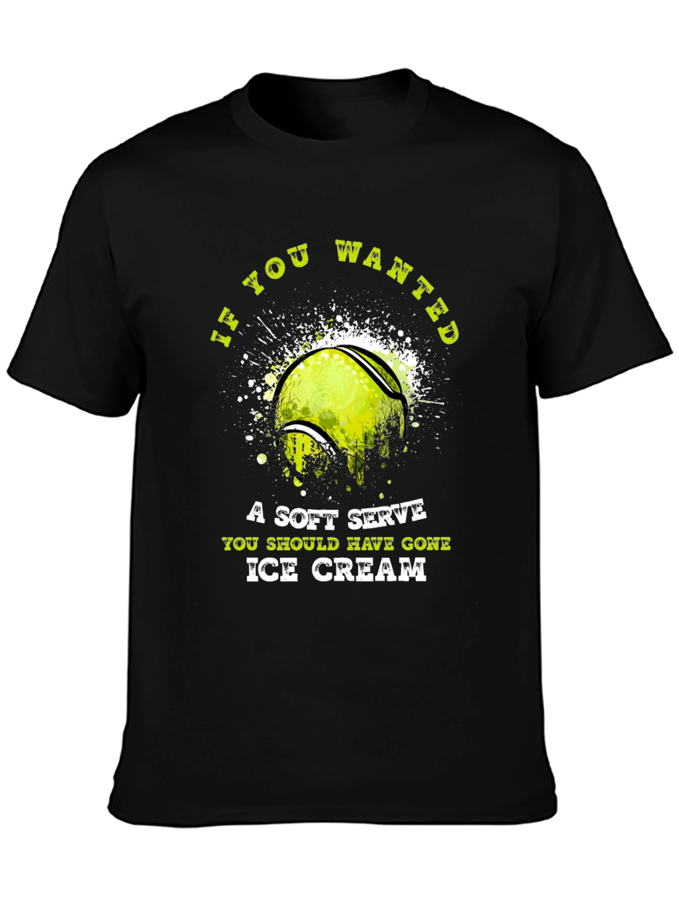 Tennis Soft Serve Ice Cream Graphic T-Shirt