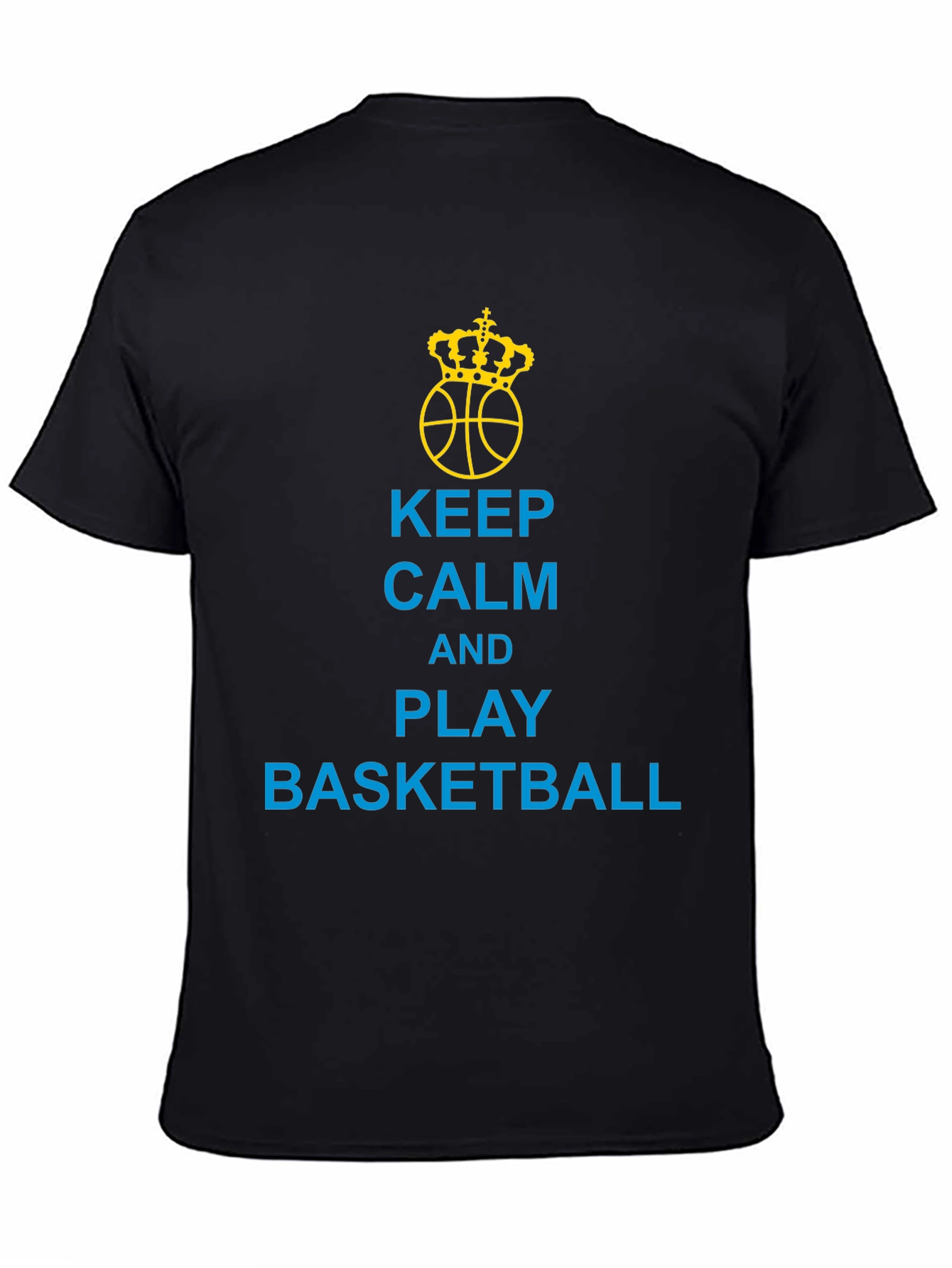 Keep Calm and Play Basketball Black T-Shirt