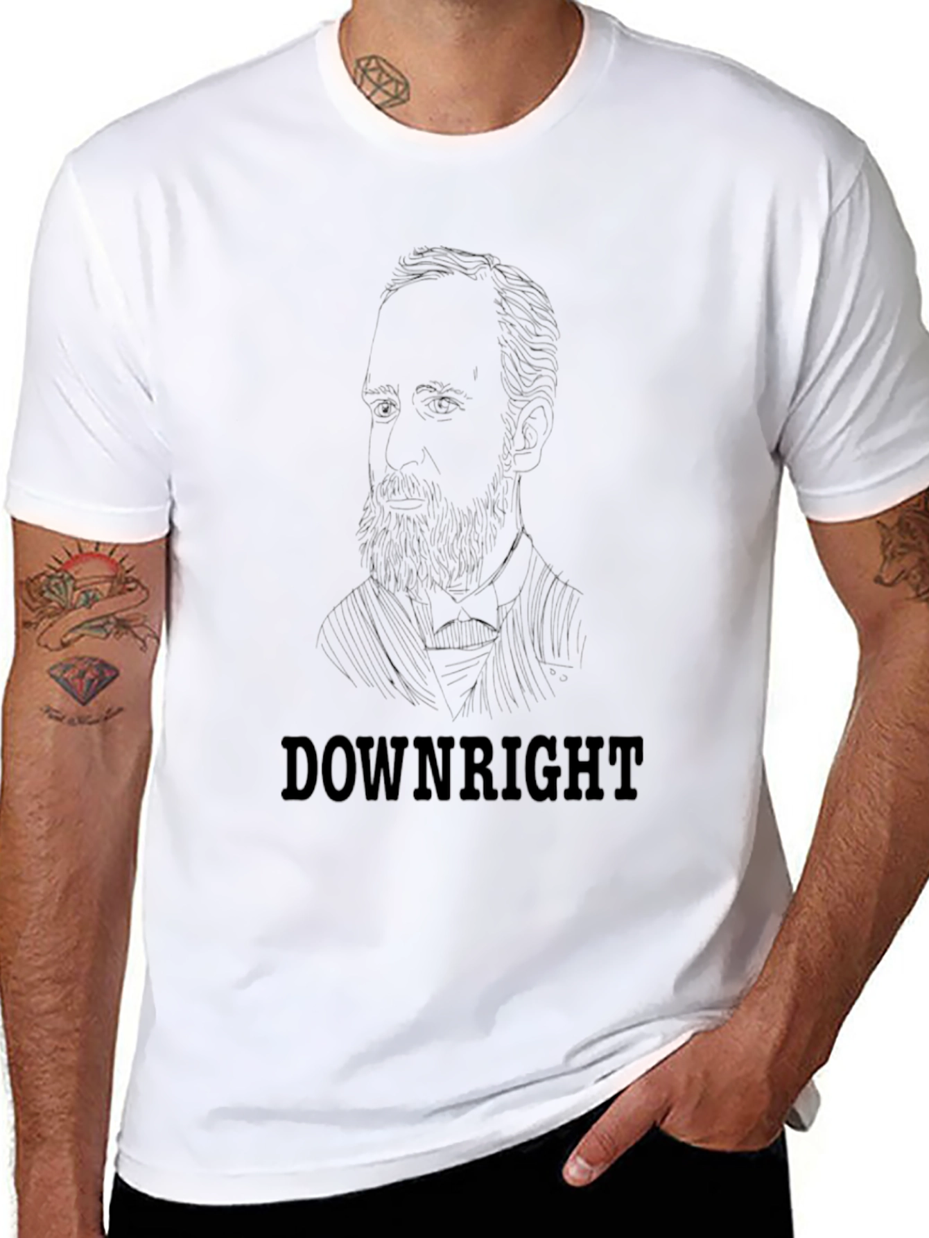 Downright T-Shirt - Mens Black Graphic Tee