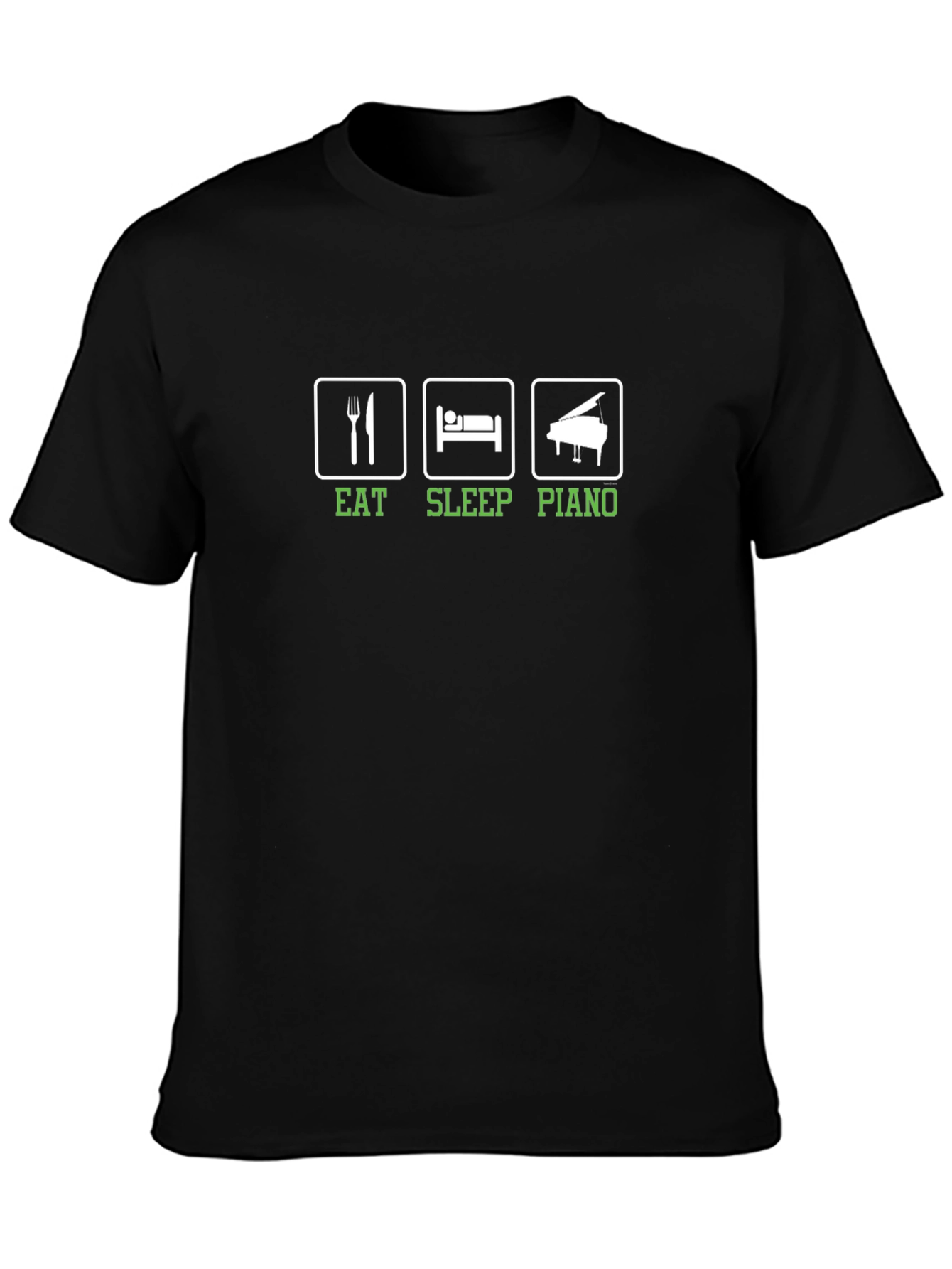 Eat Sleep Piano Black T-Shirt