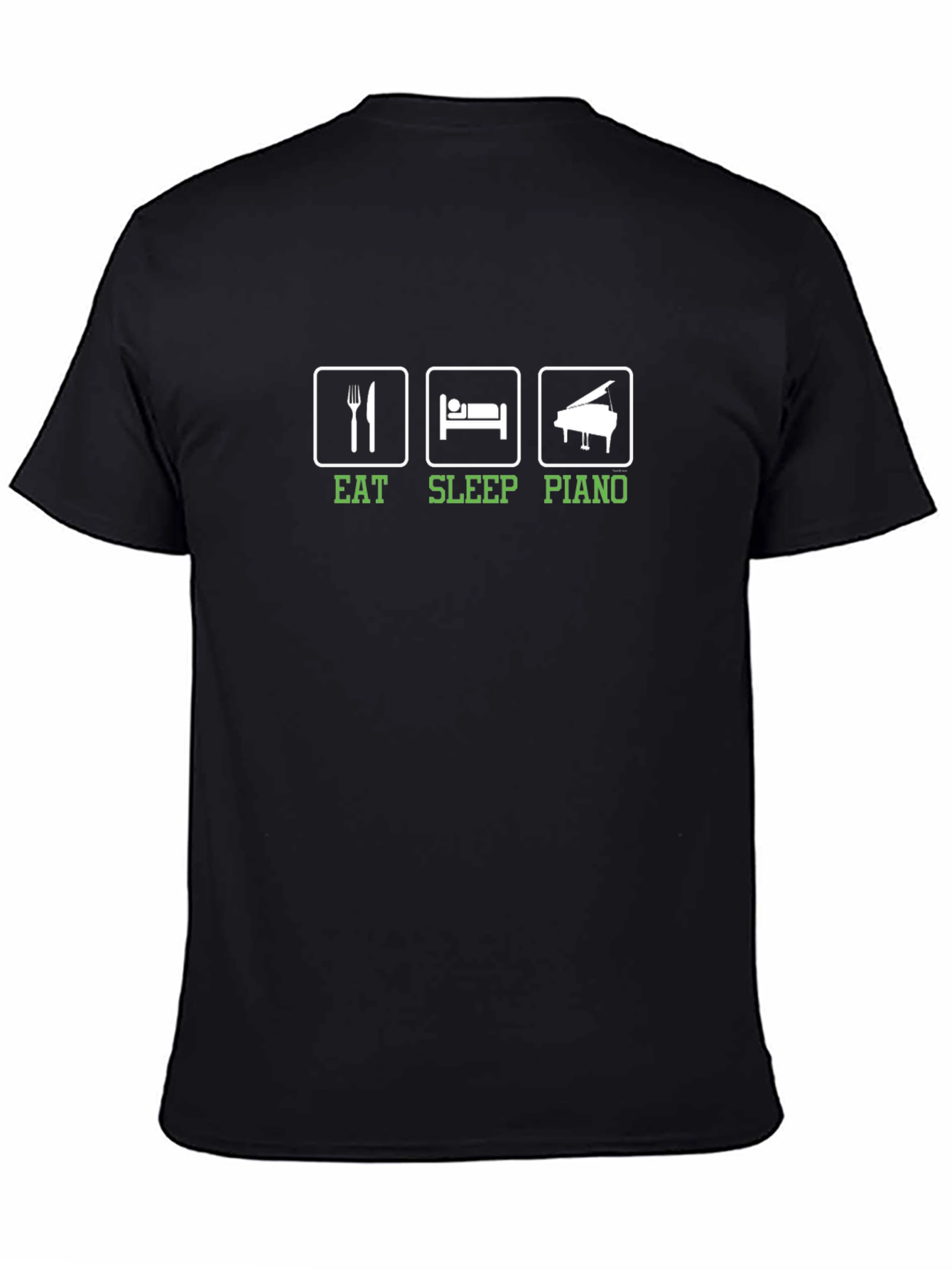 Eat Sleep Piano Black T-Shirt
