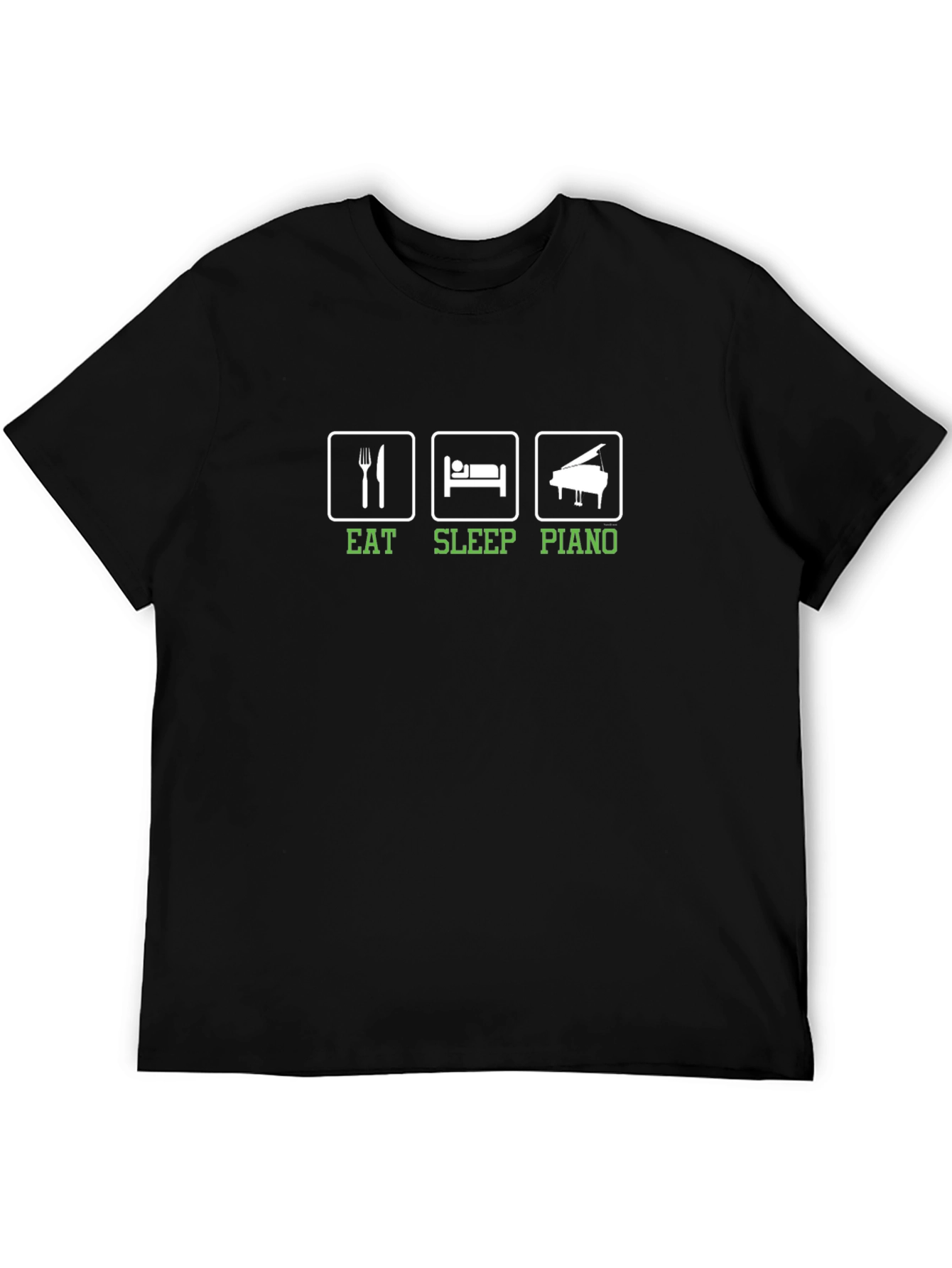 Eat Sleep Piano Black T-Shirt