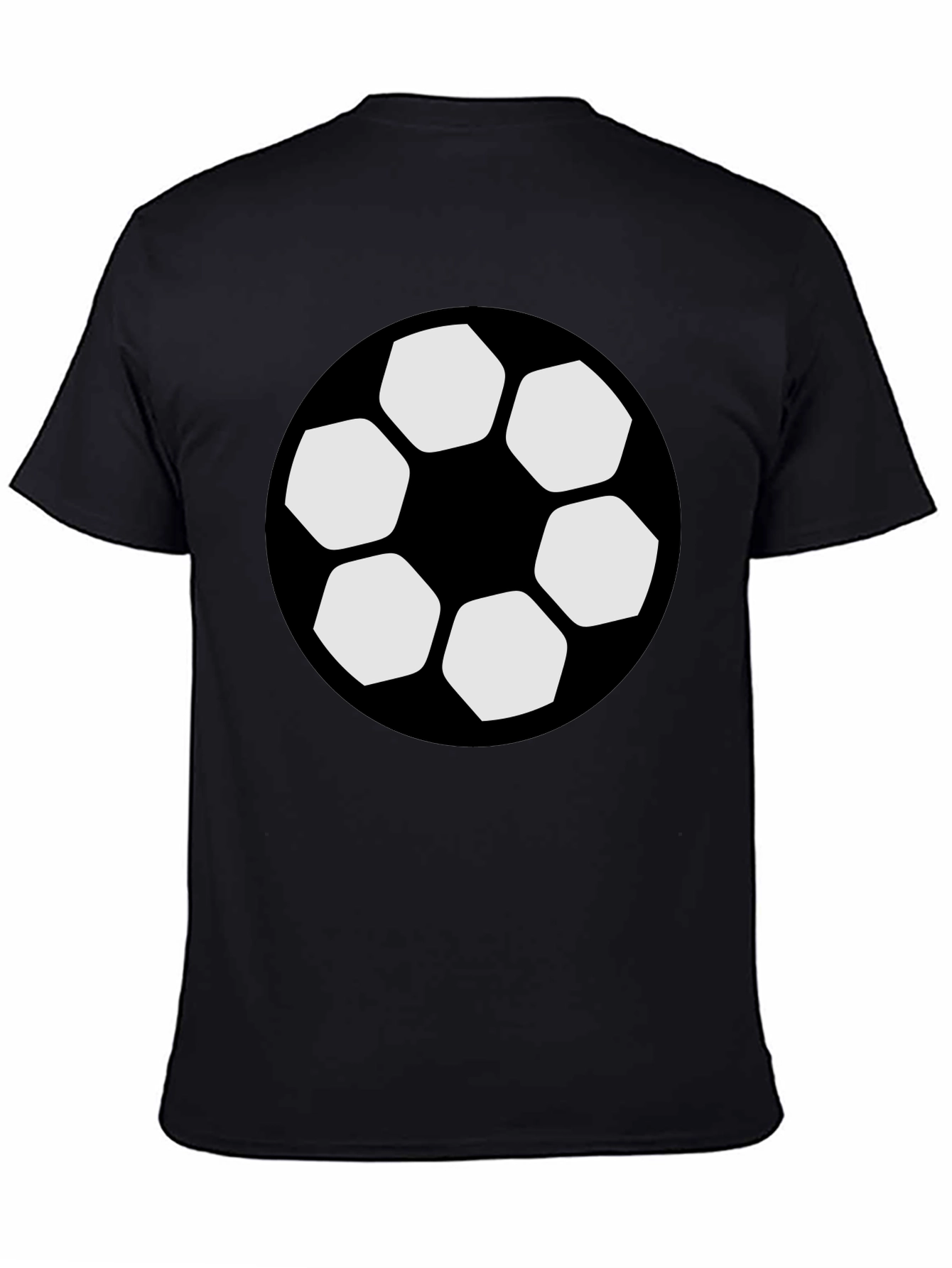 Soccer Ball Graphic Black T-Shirt