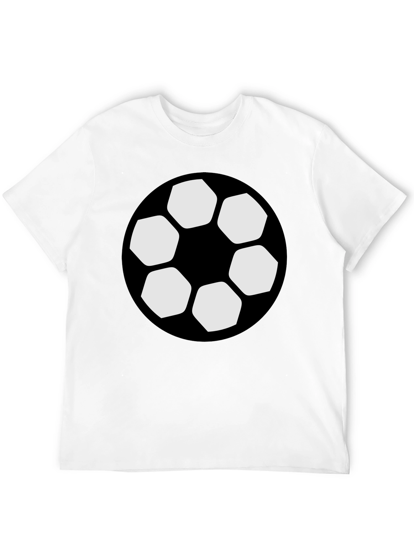 Soccer Ball Graphic Black T-Shirt