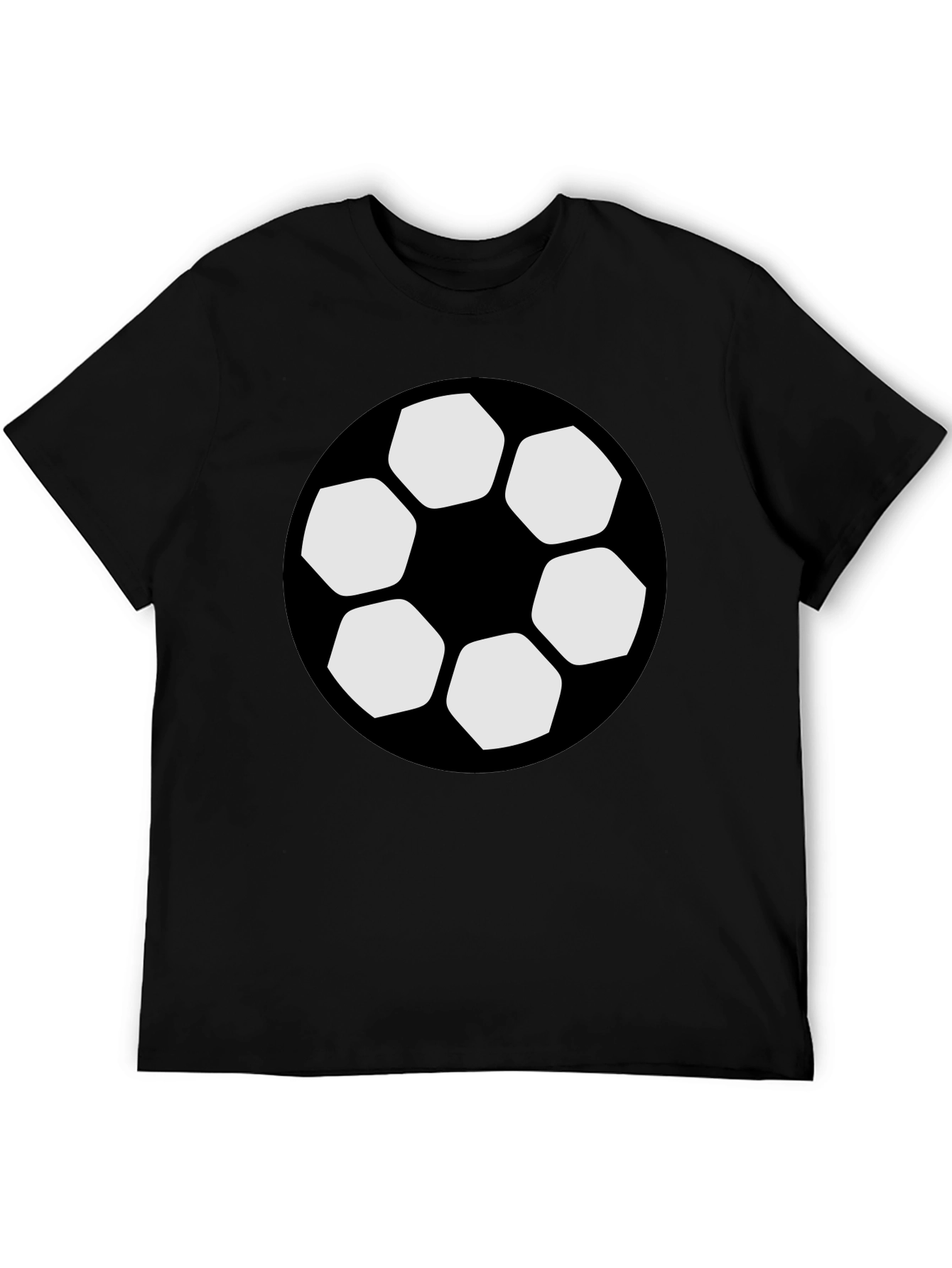 Soccer Ball Graphic Black T-Shirt