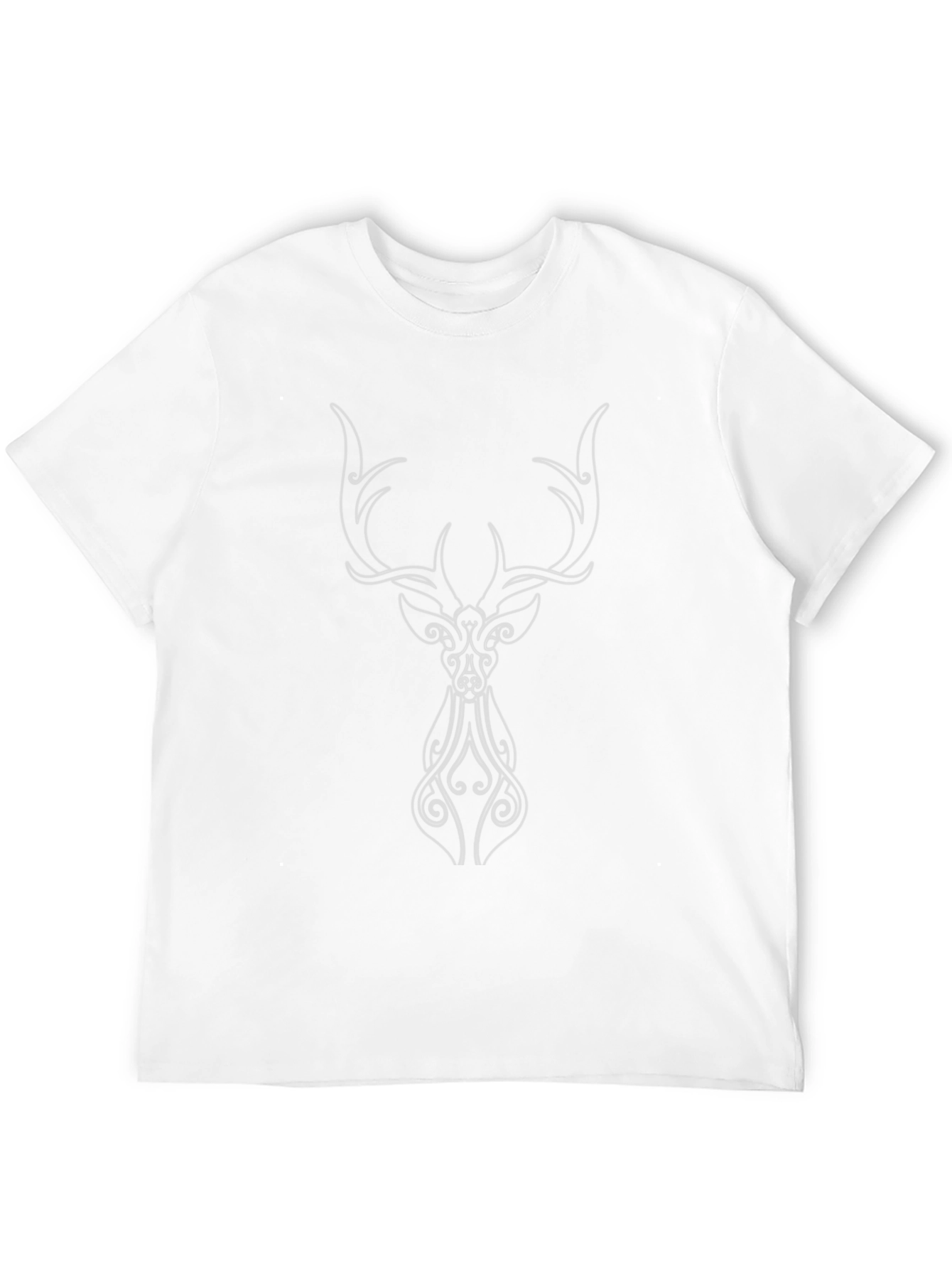 Tribal Deer Head Black T-Shirt