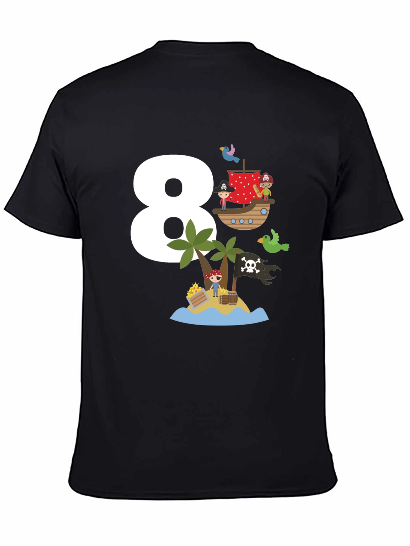 Pirate Birthday Number 8 T-Shirt