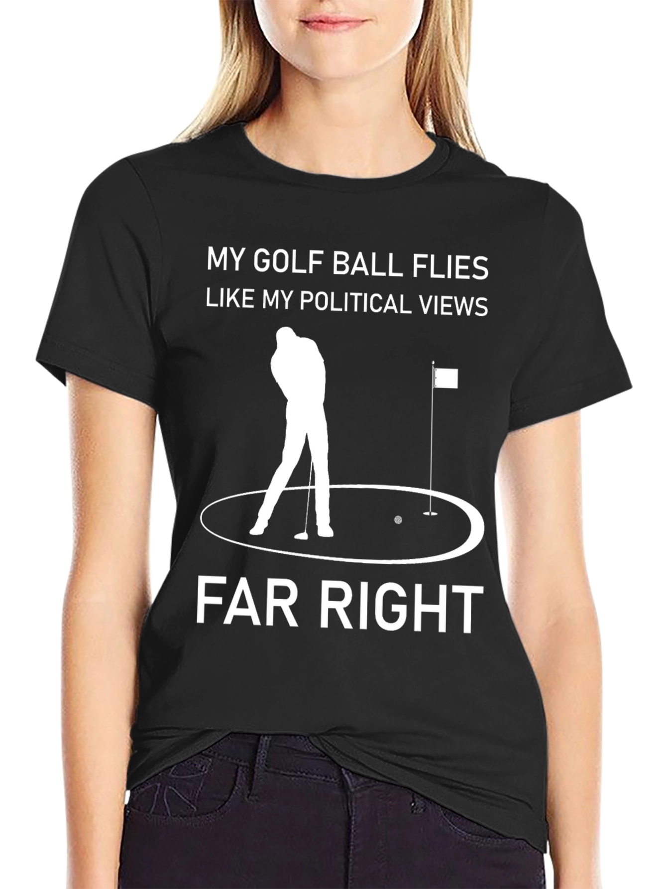 Far Right Golf Humor Graphic Tee