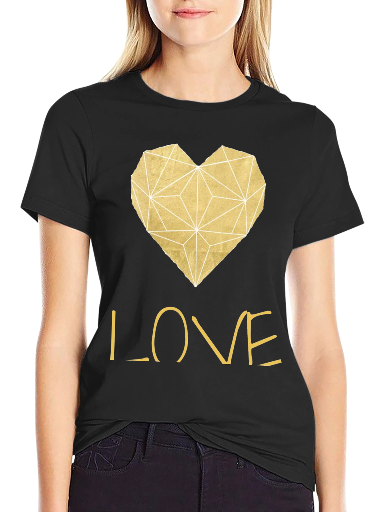 Geometric Heart Love T-Shirt