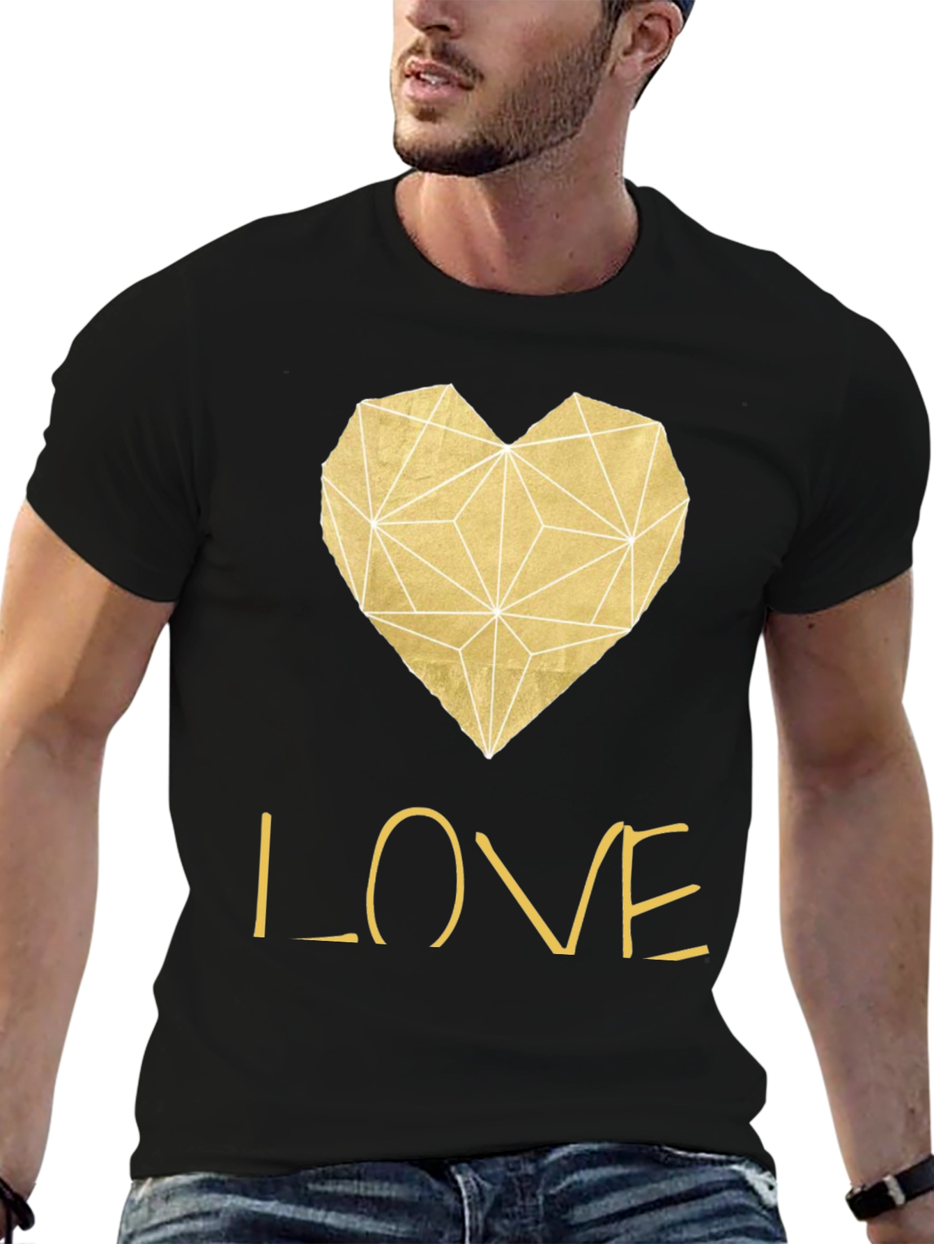 Geometric Heart Love T-Shirt