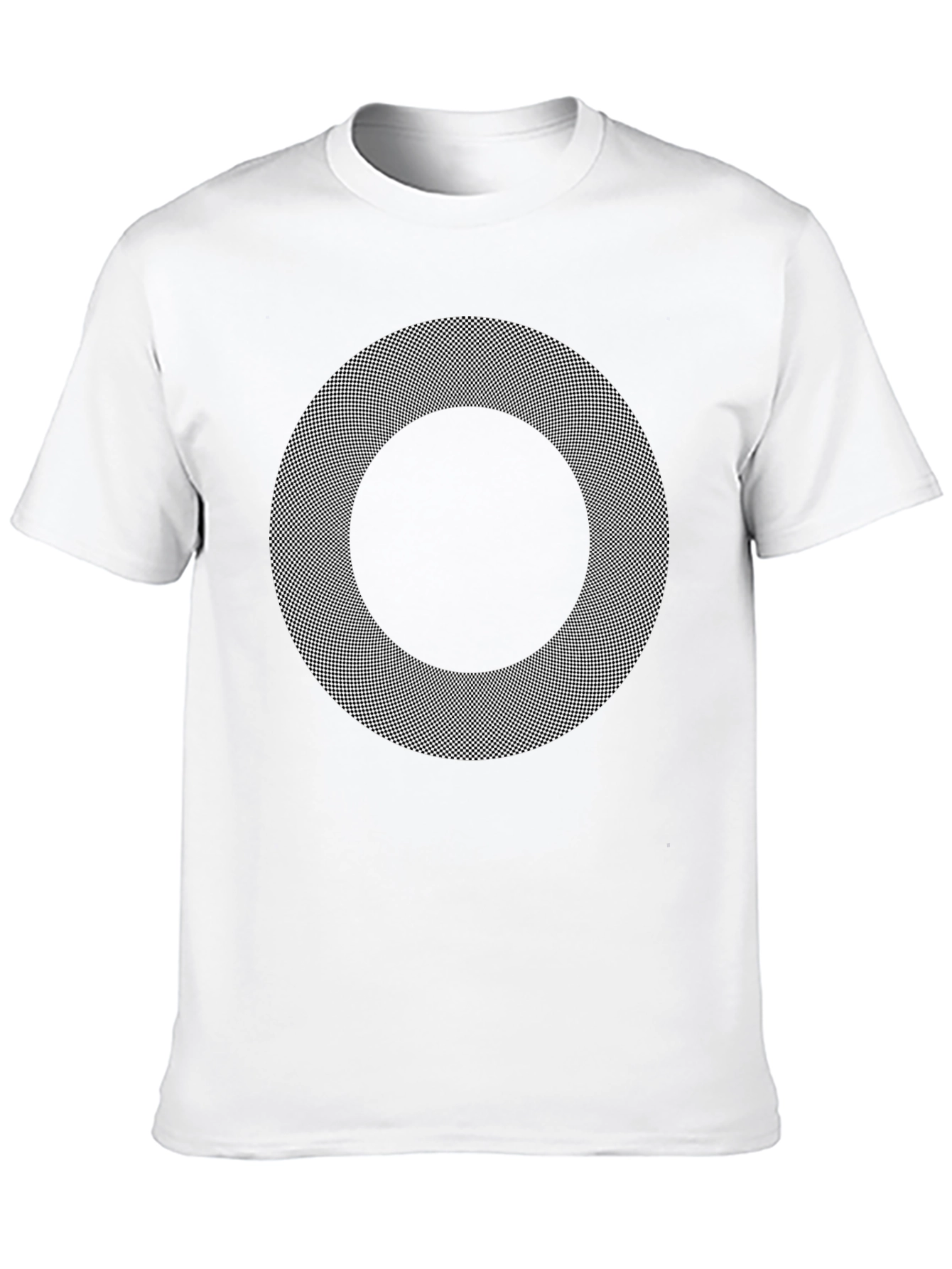 Optical Illusion Graphic Print Black T-Shirt