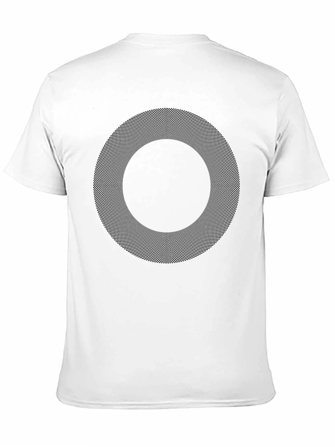 Optical Illusion Graphic Print Black T-Shirt