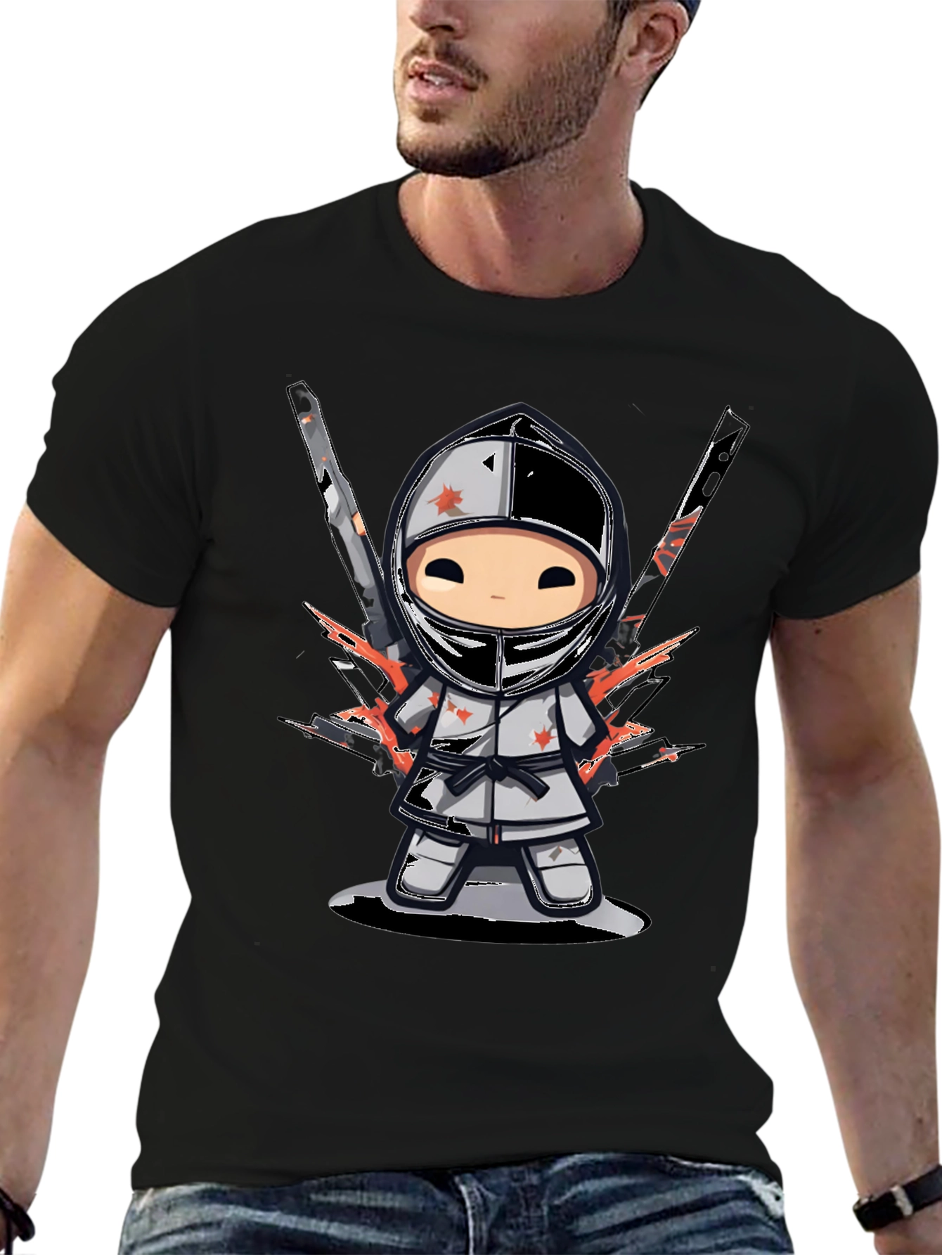 Ninja Warrior Graphic T-Shirt - Black