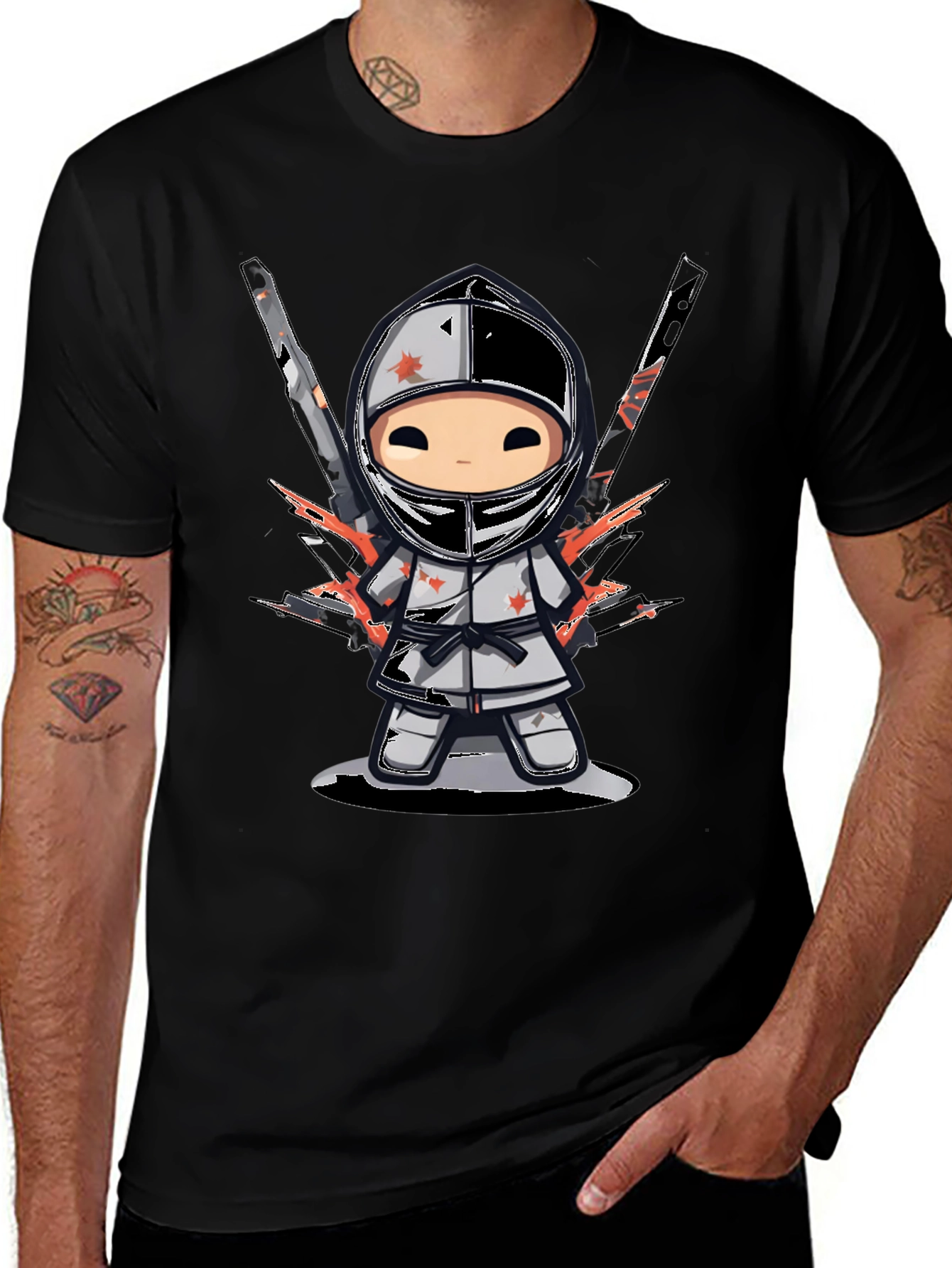 Ninja Warrior Graphic T-Shirt - Black