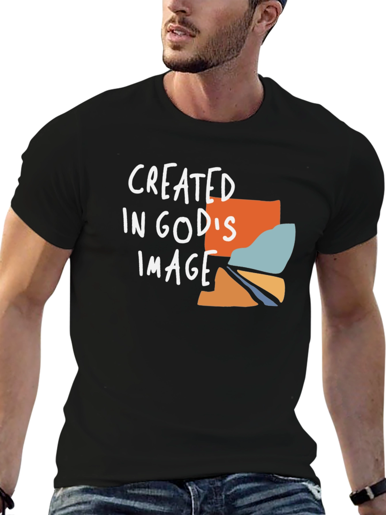 Created In Gods Image Black T-Shirt