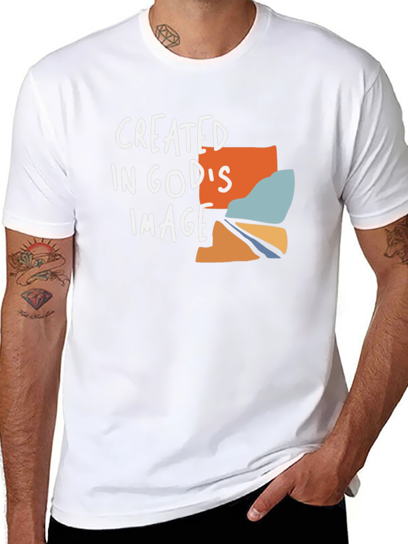 Created In Gods Image Black T-Shirt