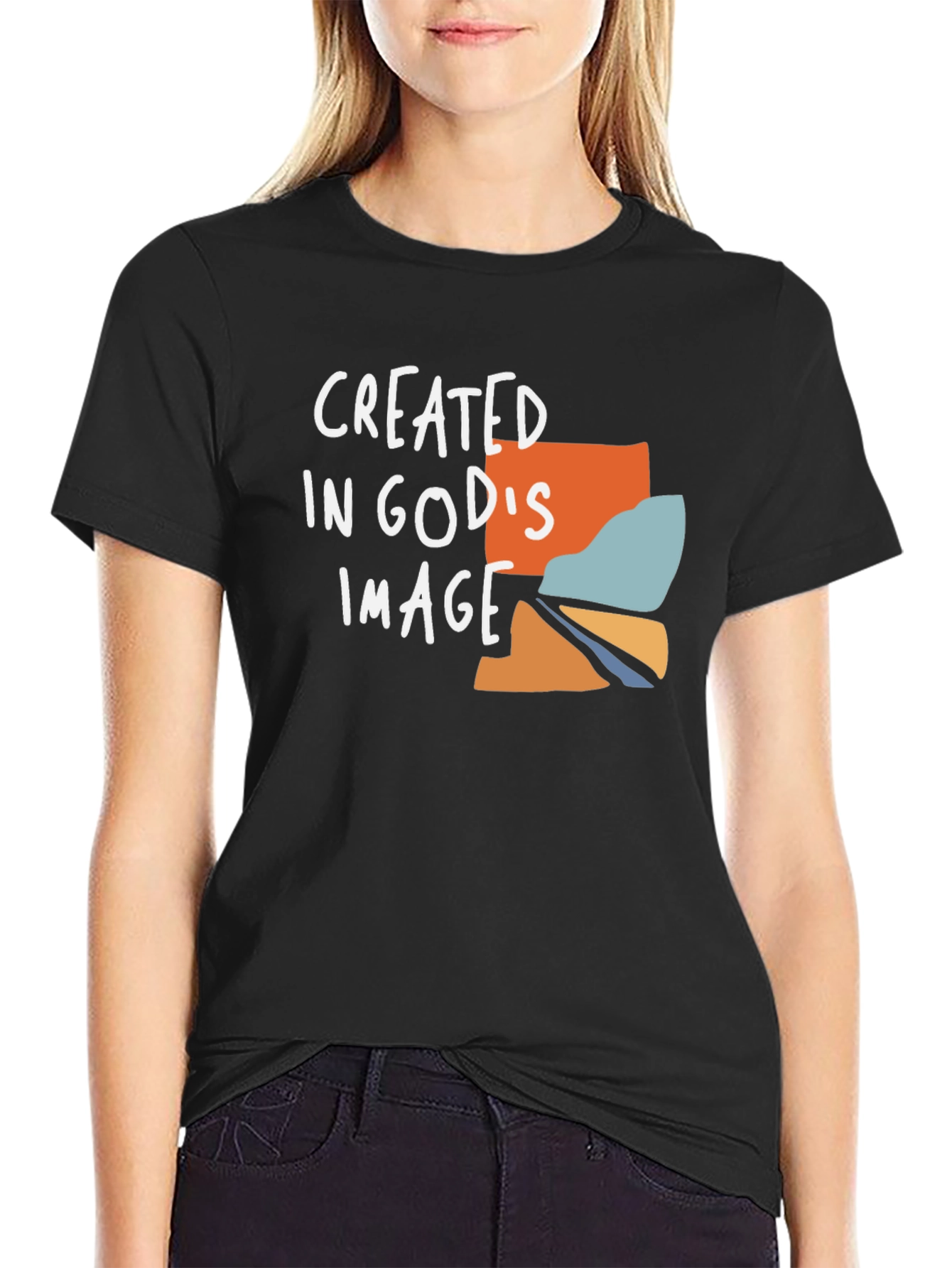Created In Gods Image Black T-Shirt