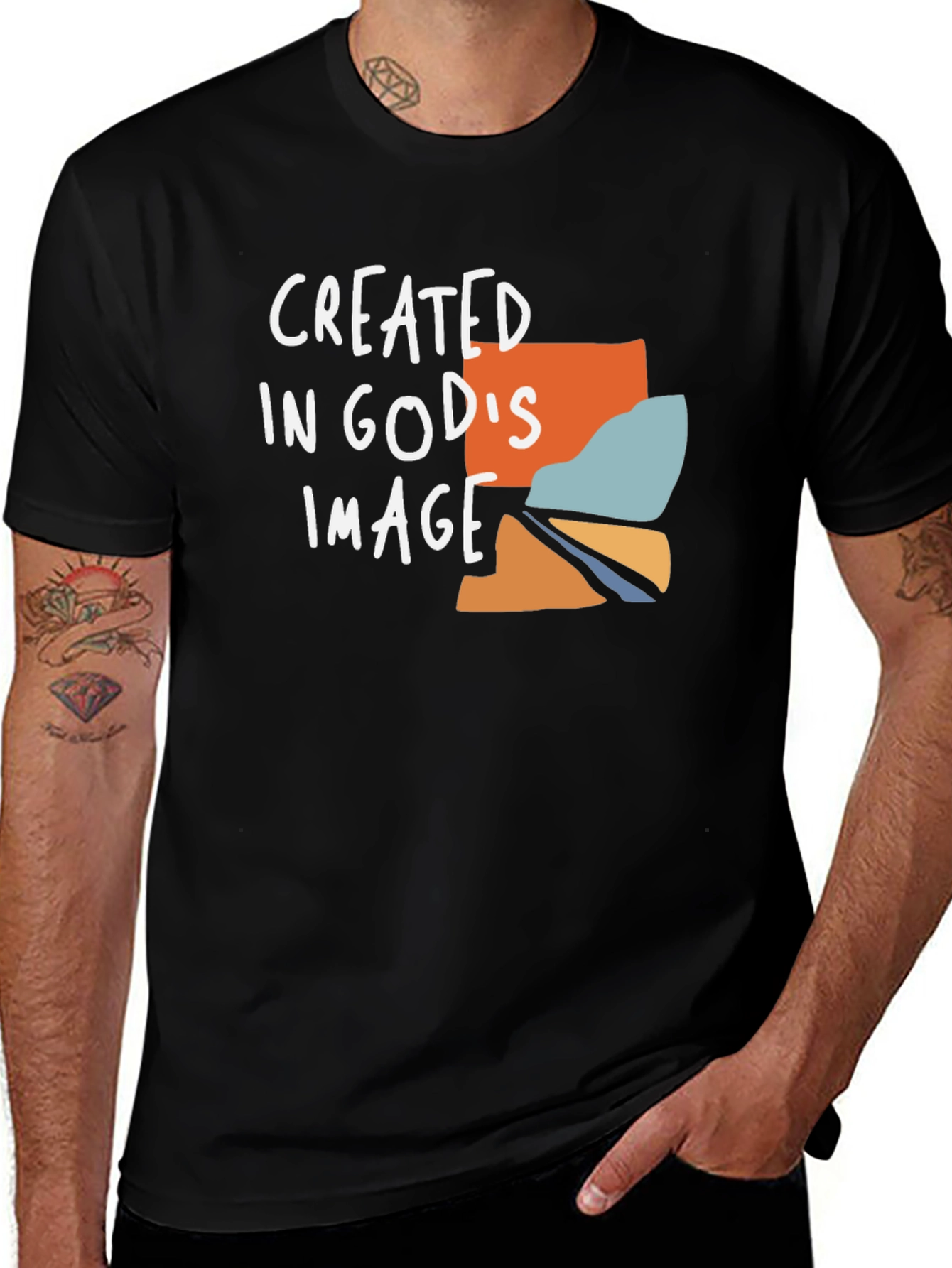Created In Gods Image Black T-Shirt