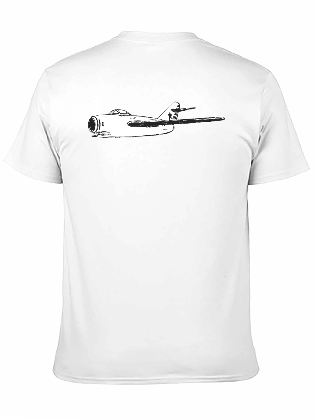 Black MiG-15 Jet T-Shirt - Classic Aviation Style