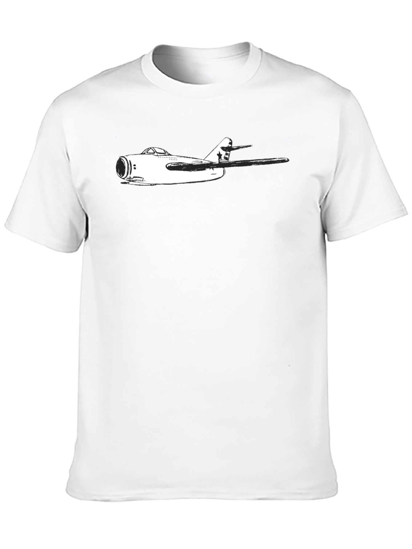 Black MiG-15 Jet T-Shirt - Classic Aviation Style