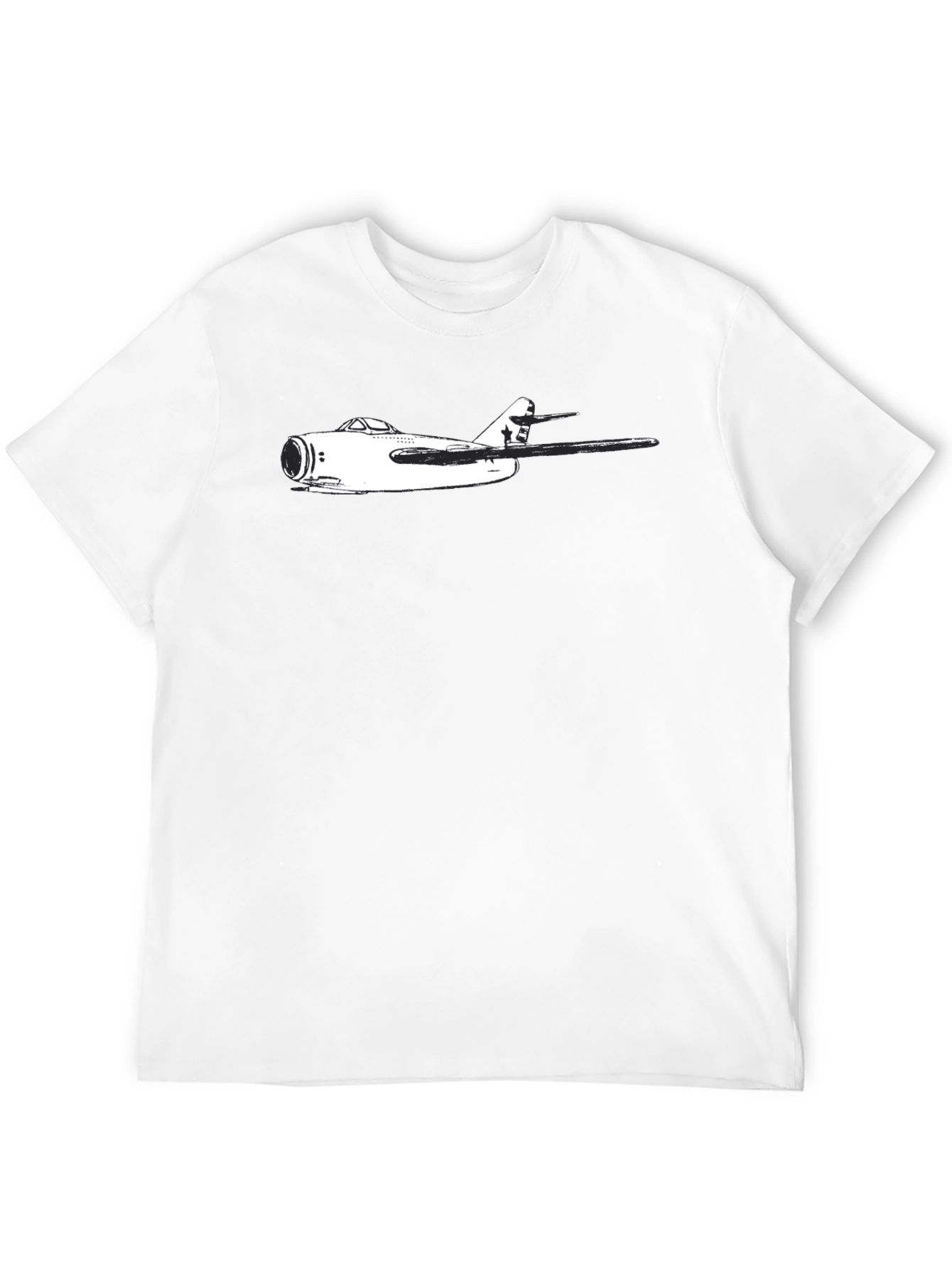 Black MiG-15 Jet T-Shirt - Classic Aviation Style