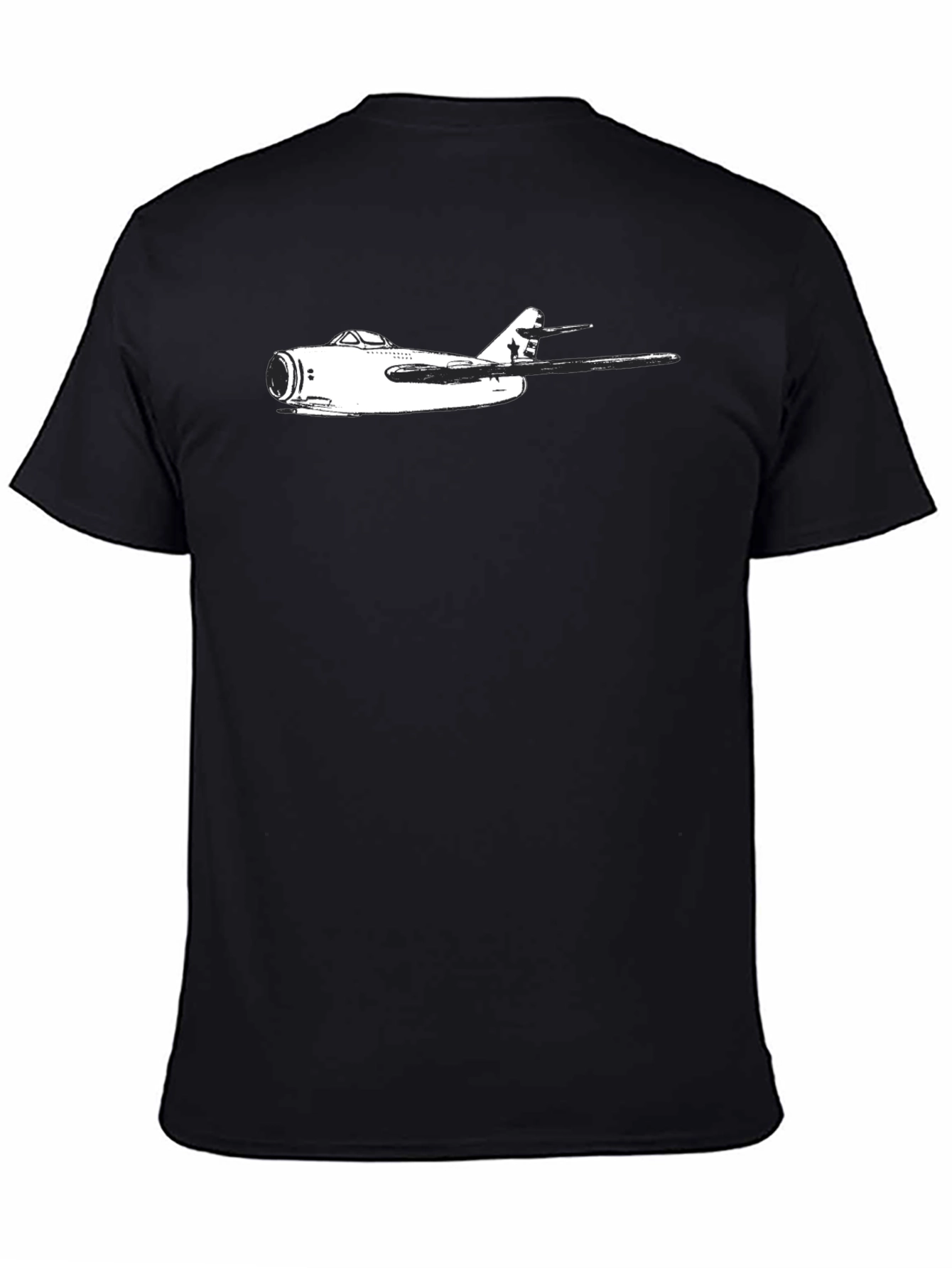 Black MiG-15 Jet T-Shirt - Classic Aviation Style