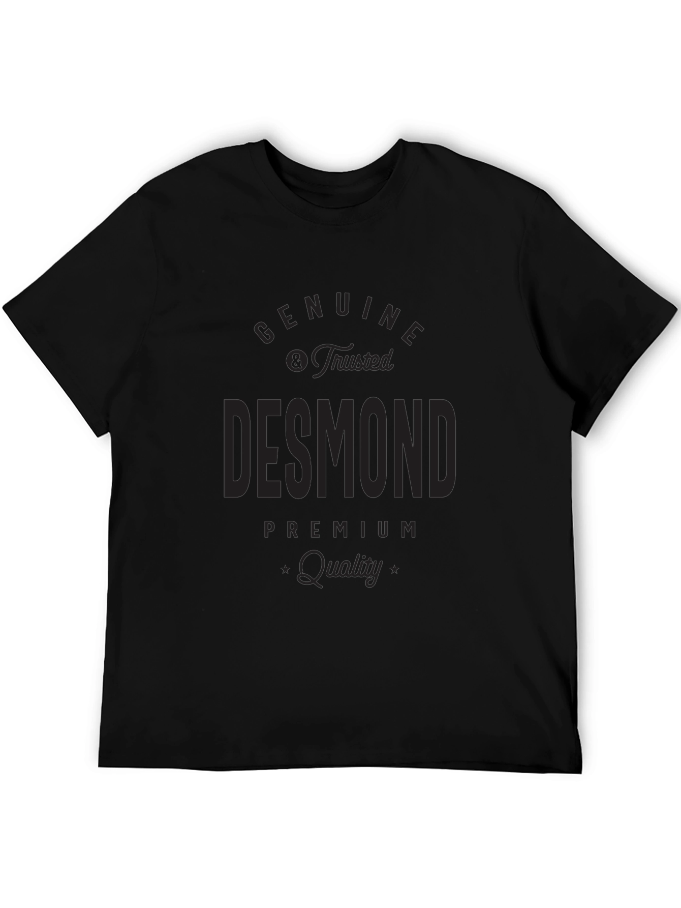 Desmond Personalized Black T-Shirt