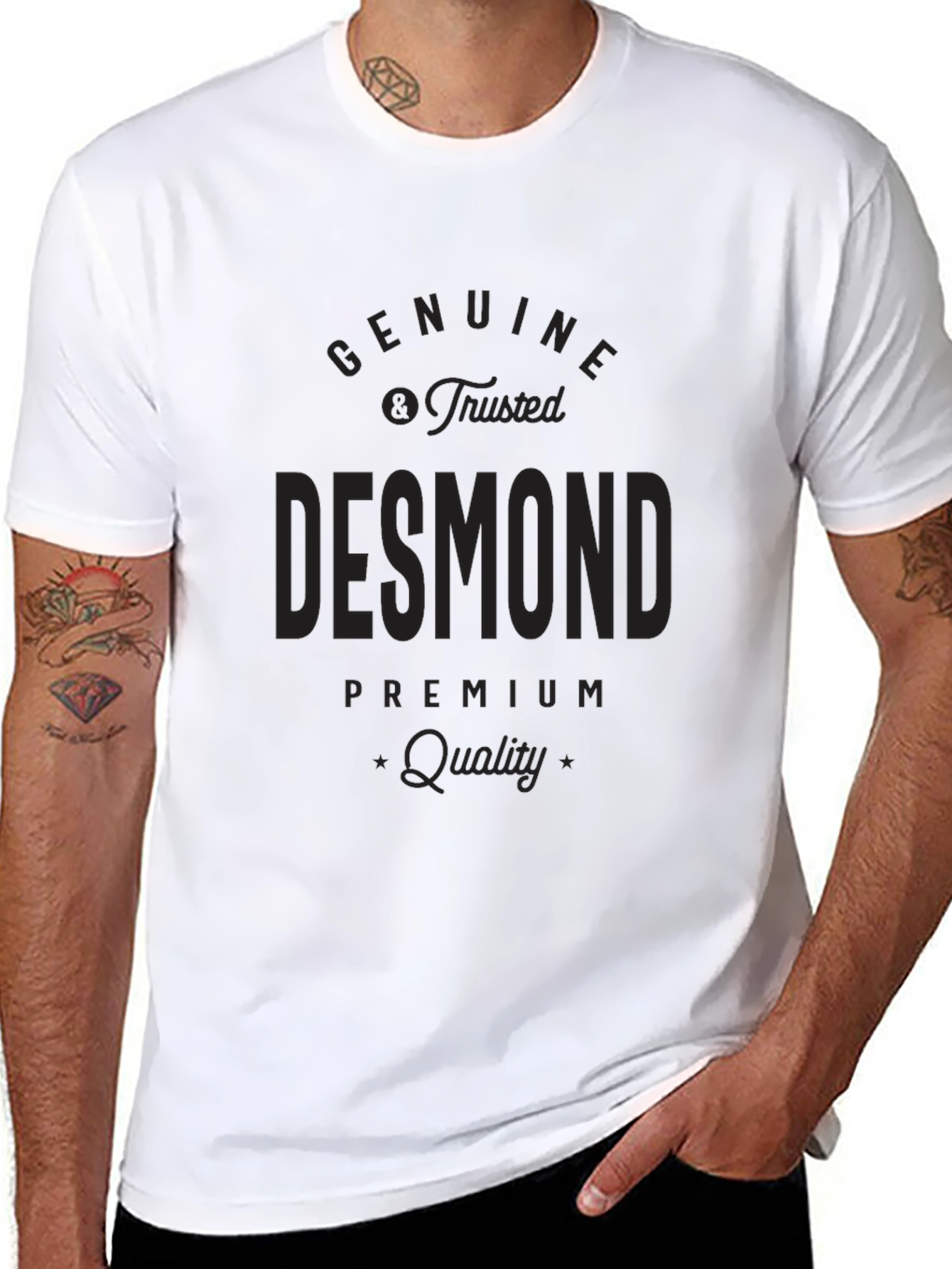 Desmond Personalized Black T-Shirt