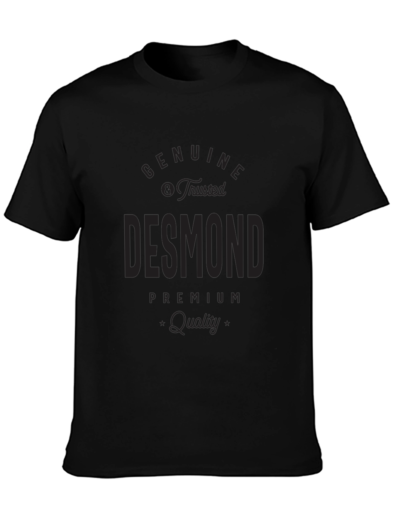 Desmond Personalized Black T-Shirt