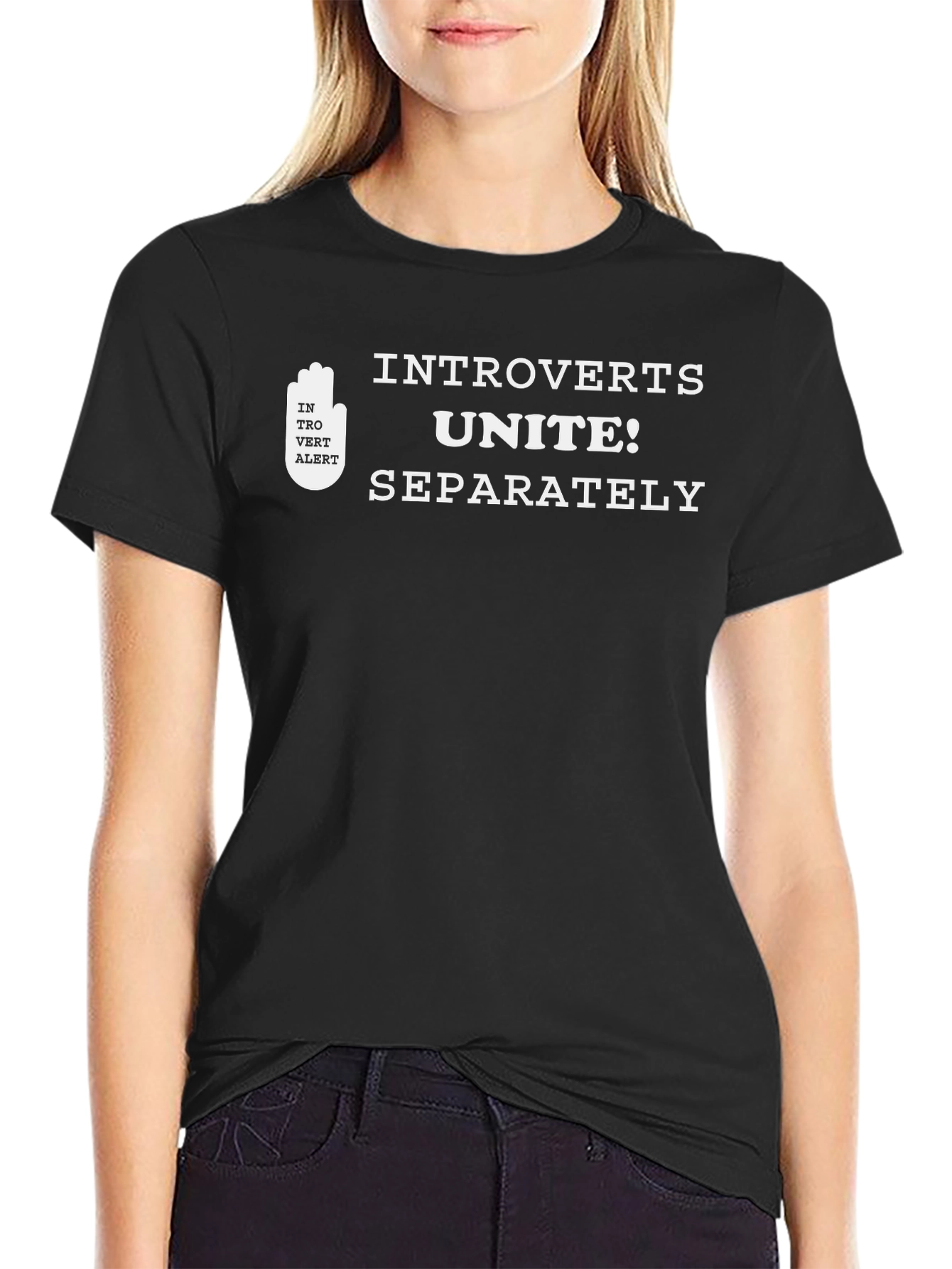 Introverts Unite T-Shirt - Black