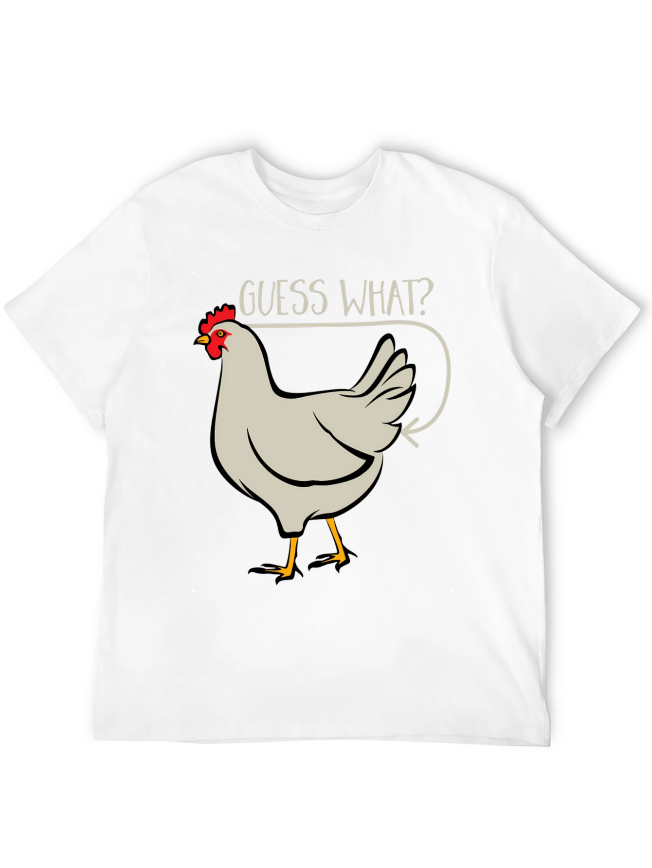 Guess What? Chicken Butt Mens Black T-Shirt