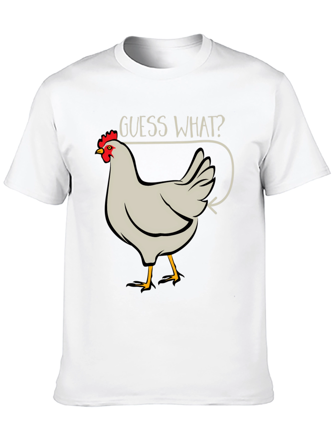 Guess What? Chicken Butt Mens Black T-Shirt