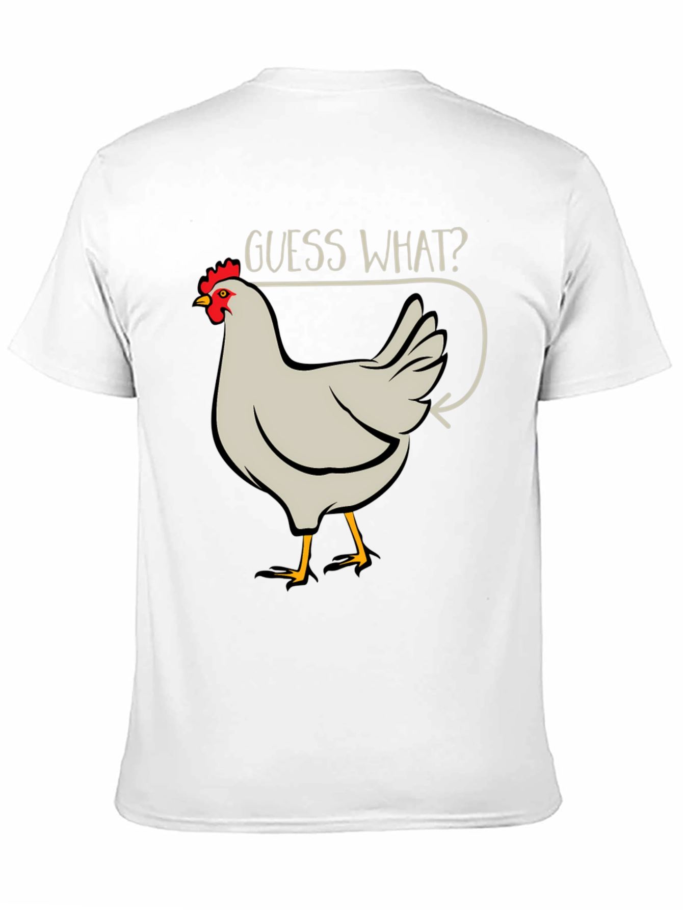 Guess What? Chicken Butt Mens Black T-Shirt