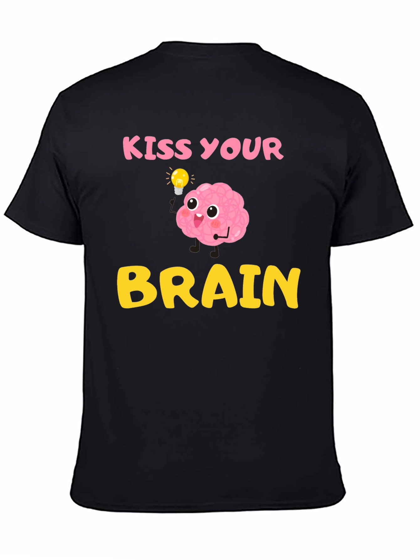 Kiss Your Brain T-Shirt - Funny Brain Cartoon Tee