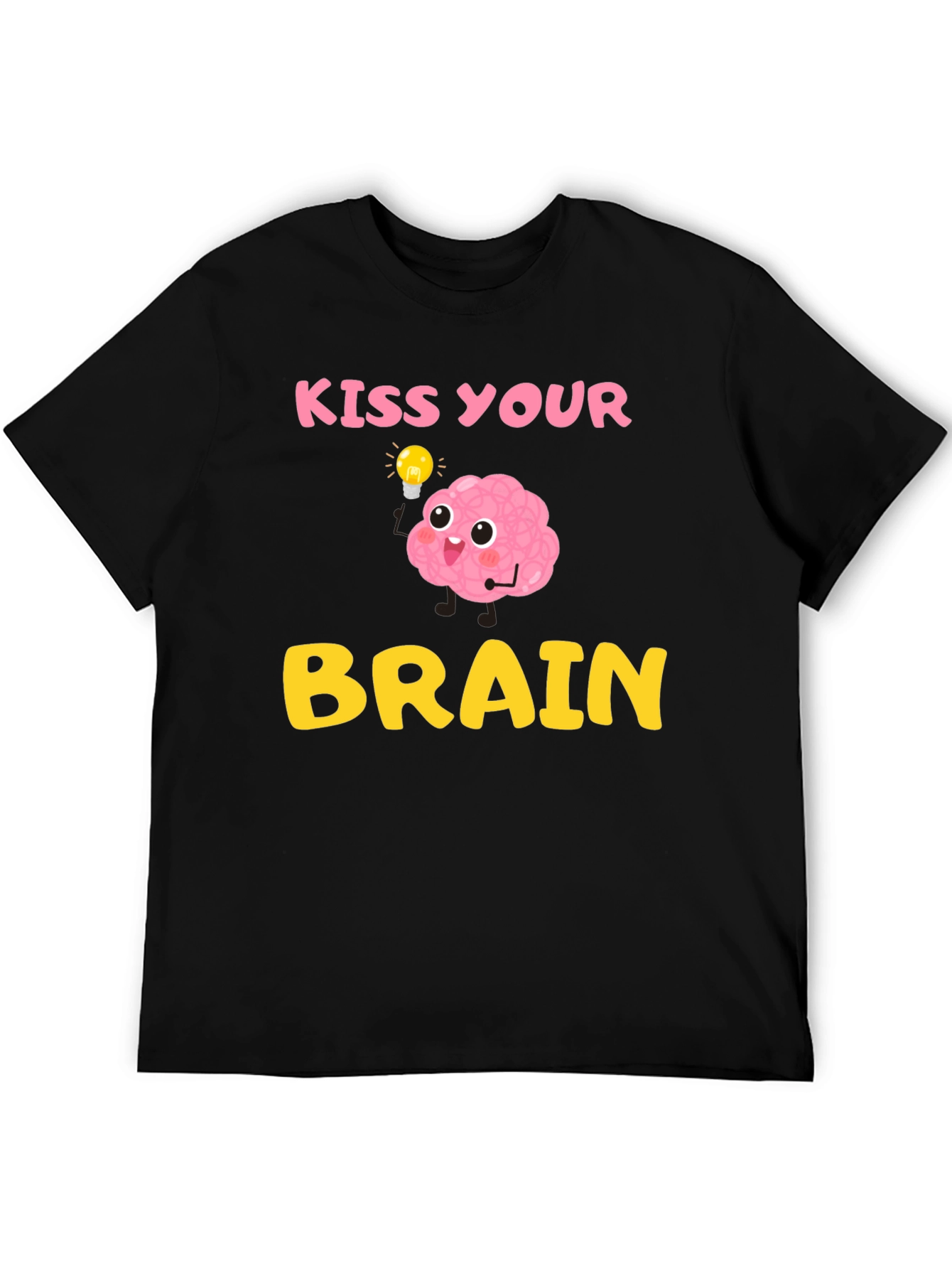 Kiss Your Brain T-Shirt - Funny Brain Cartoon Tee