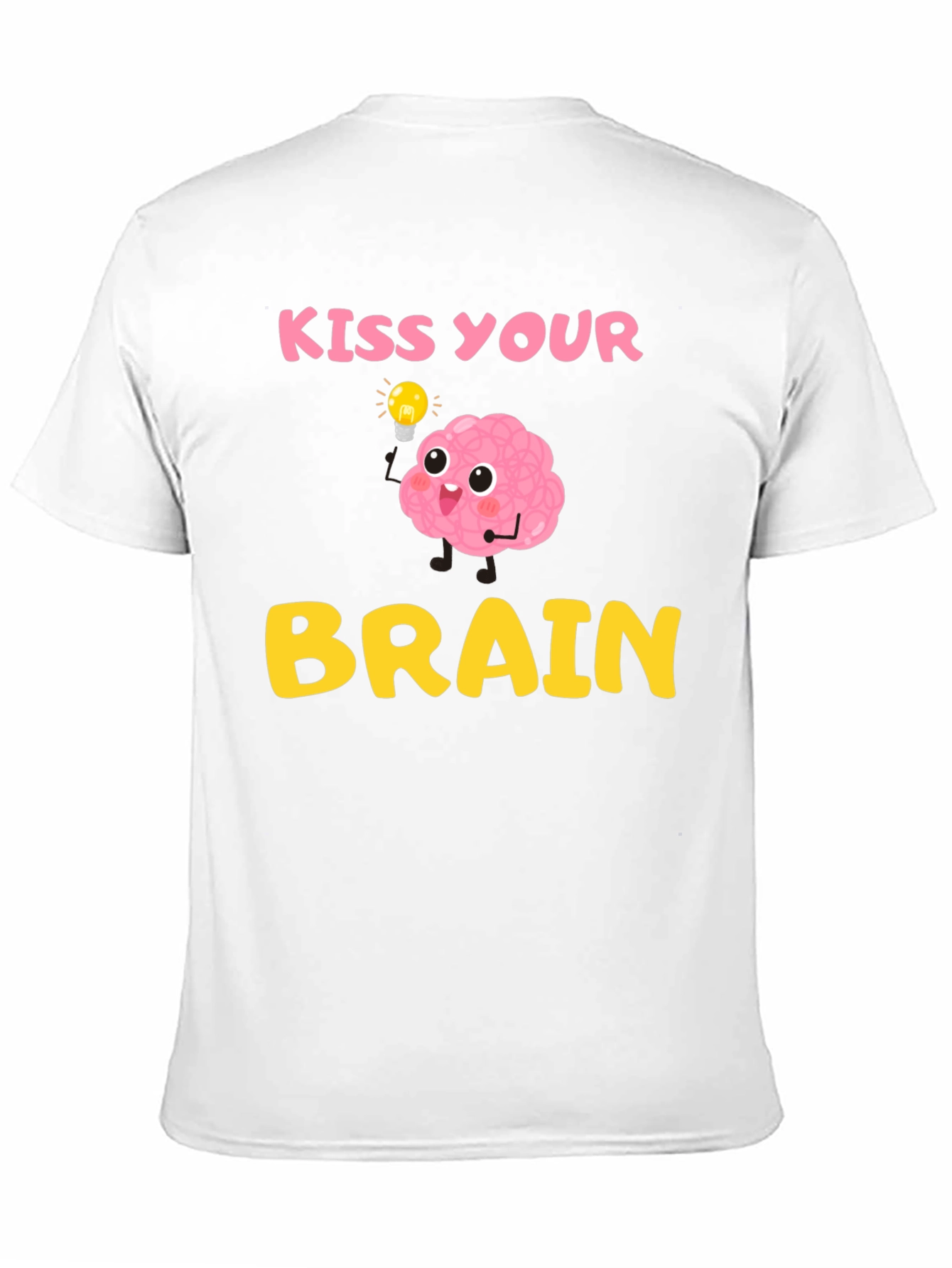 Kiss Your Brain T-Shirt - Funny Brain Cartoon Tee
