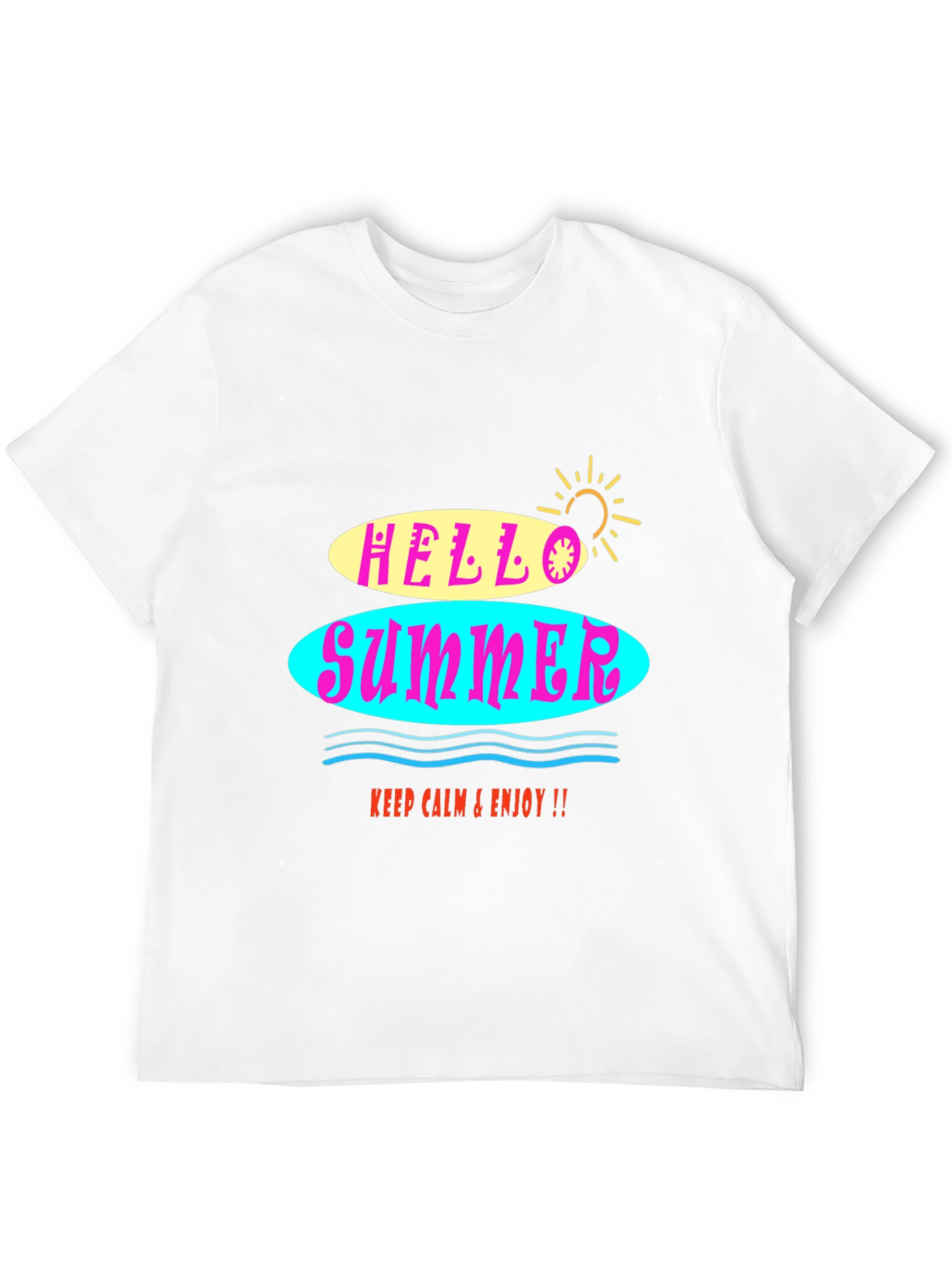 Hello Summer Black Graphic Tee