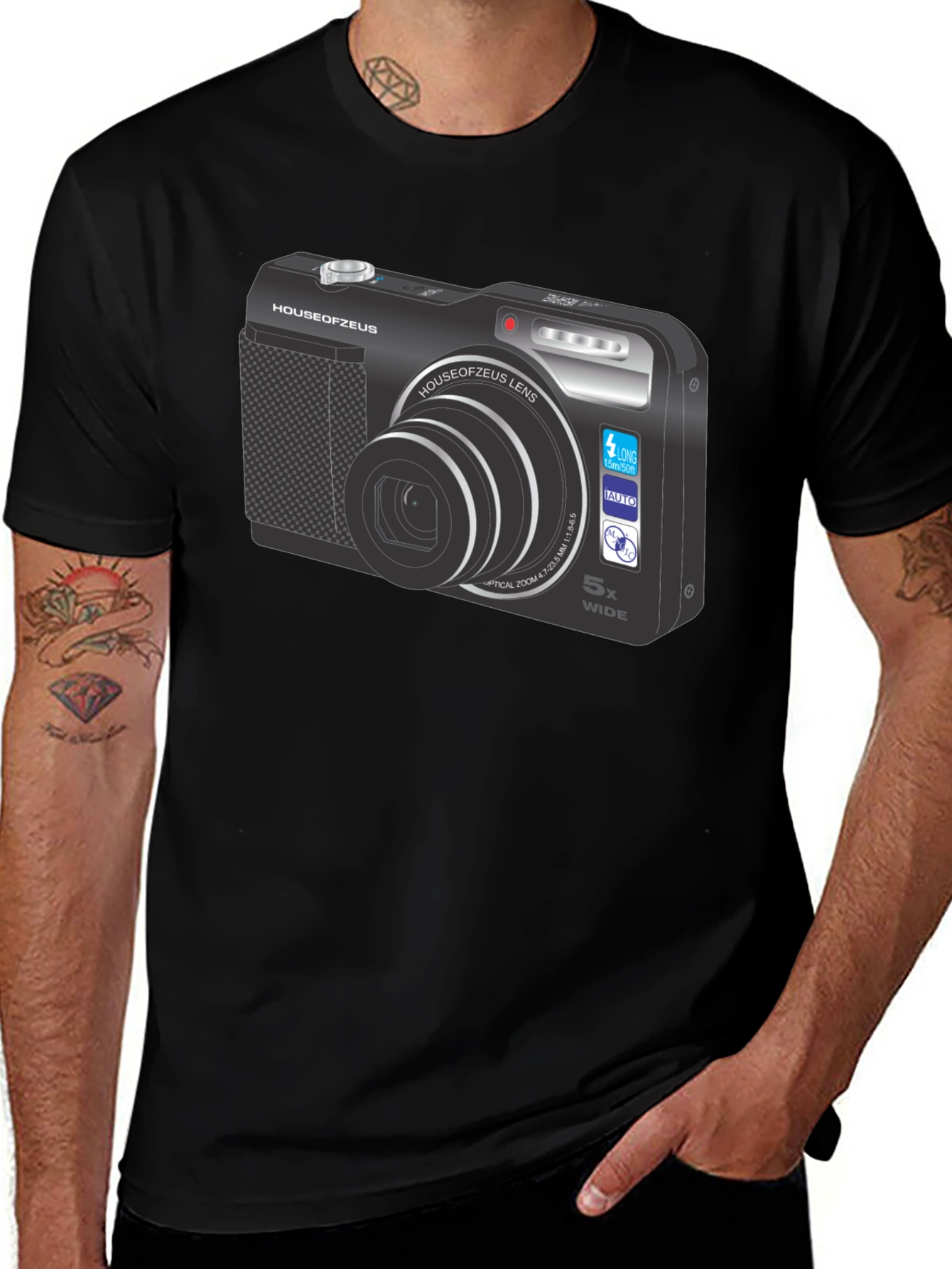Camera Graphic Black T-Shirt