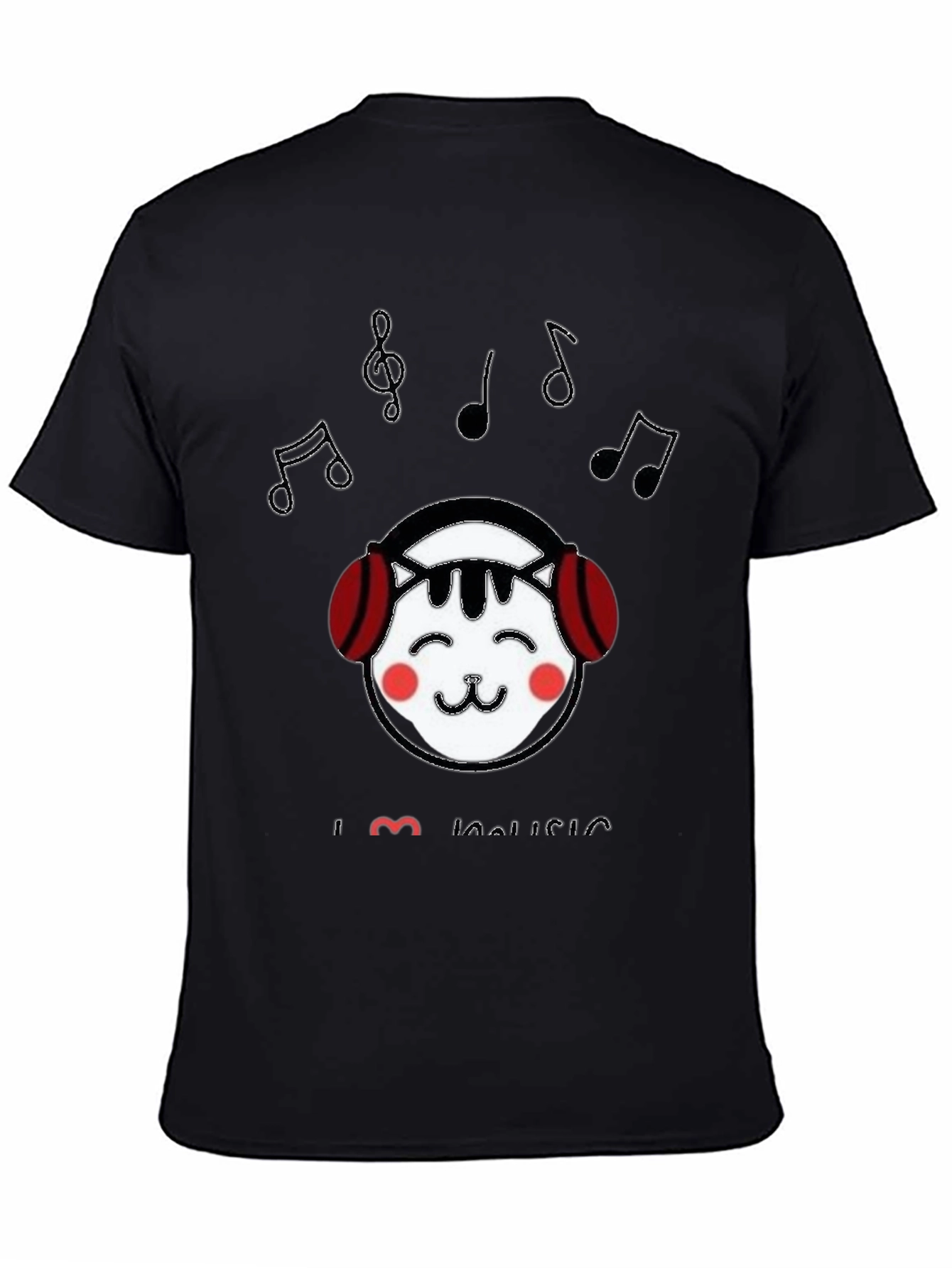 I Love Music Cat T-Shirt