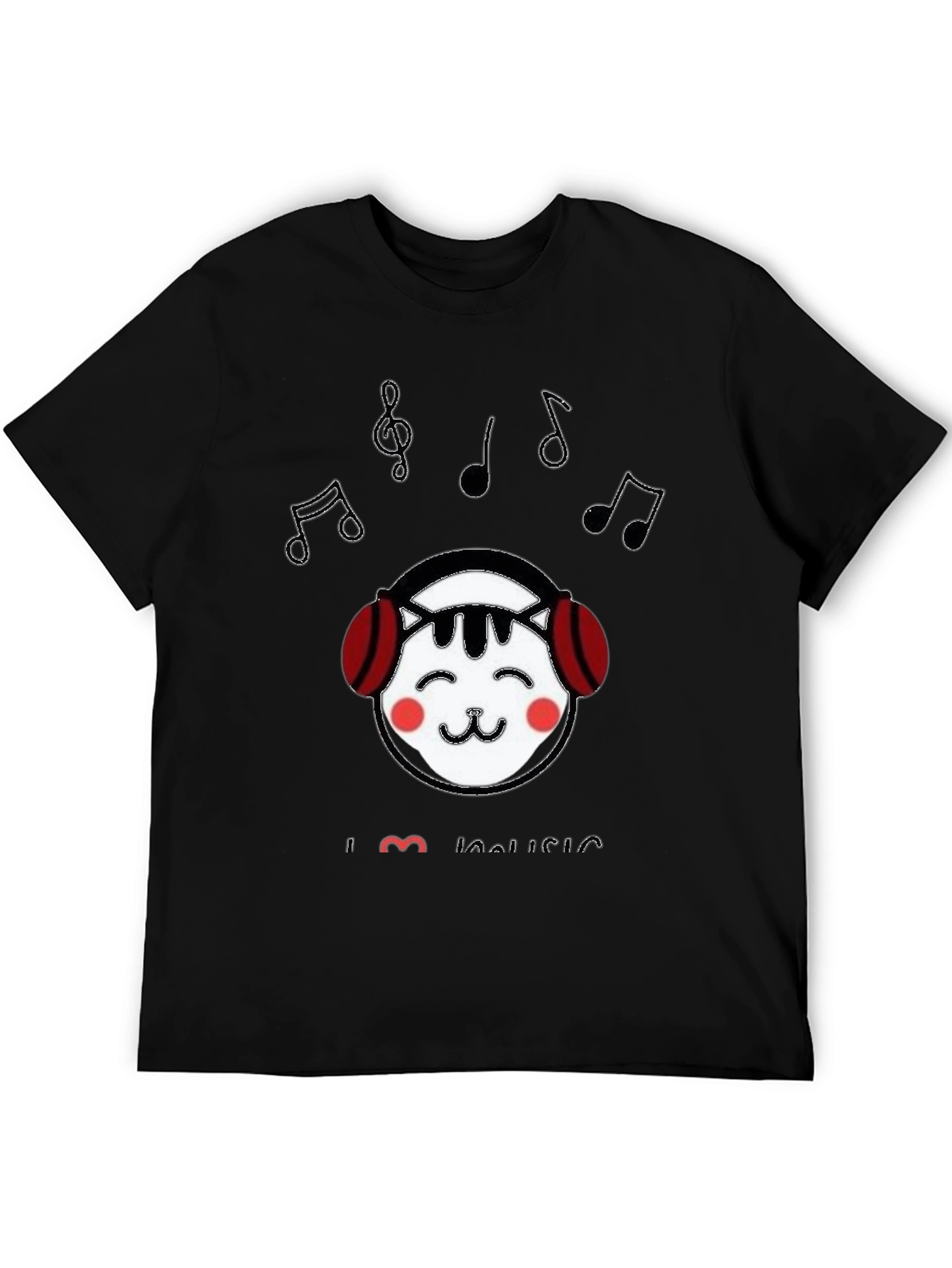 I Love Music Cat T-Shirt